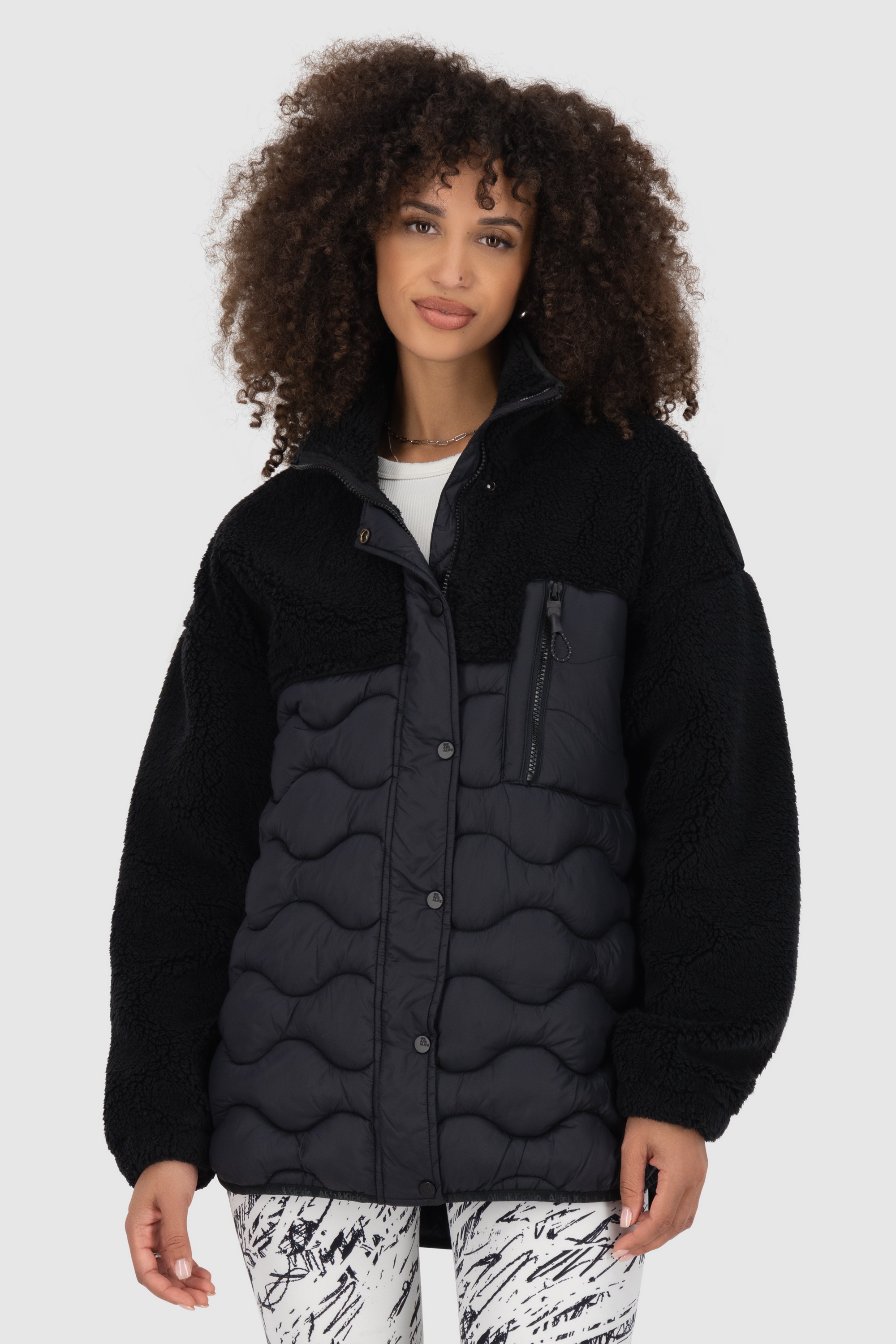 Alife & Kickin Winterjacke "Damen EveAK G" ohne Kapuze Stylische Teddy-Plüs günstig online kaufen