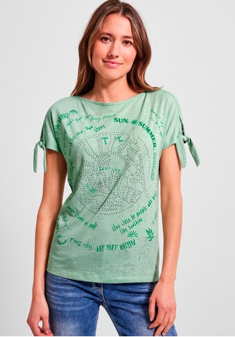 Cecil T-Shirt, mit Bindeband an den Ärmeln kaufen