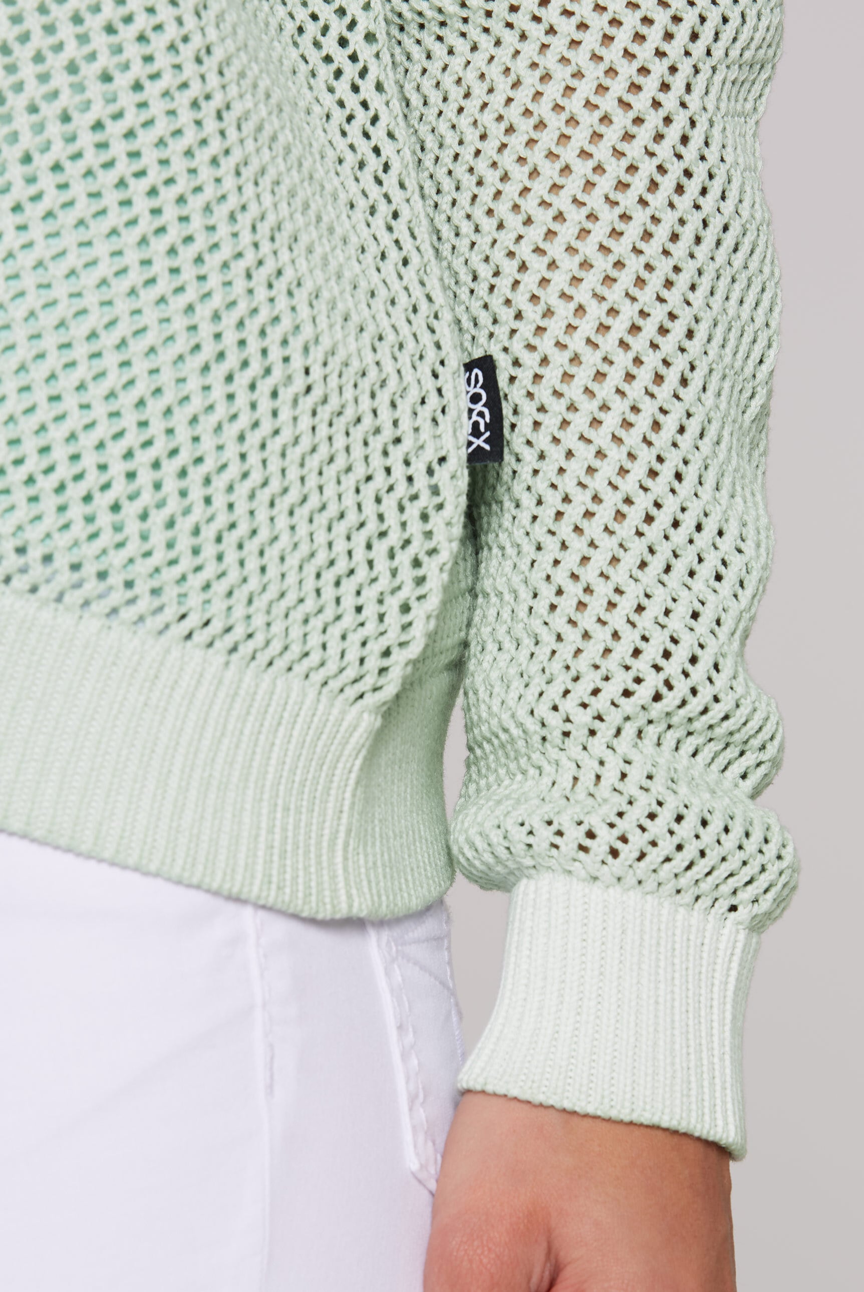 SOCCX Strickjacke, mit Baumwolle