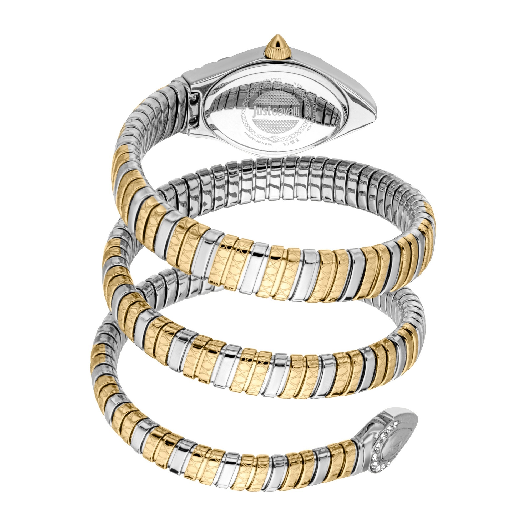 Just Cavalli Time Quarzuhr »Aurelia«, Armbanduhr, Damenuhr, Edelstahlarmband, analog, Kristallsteine