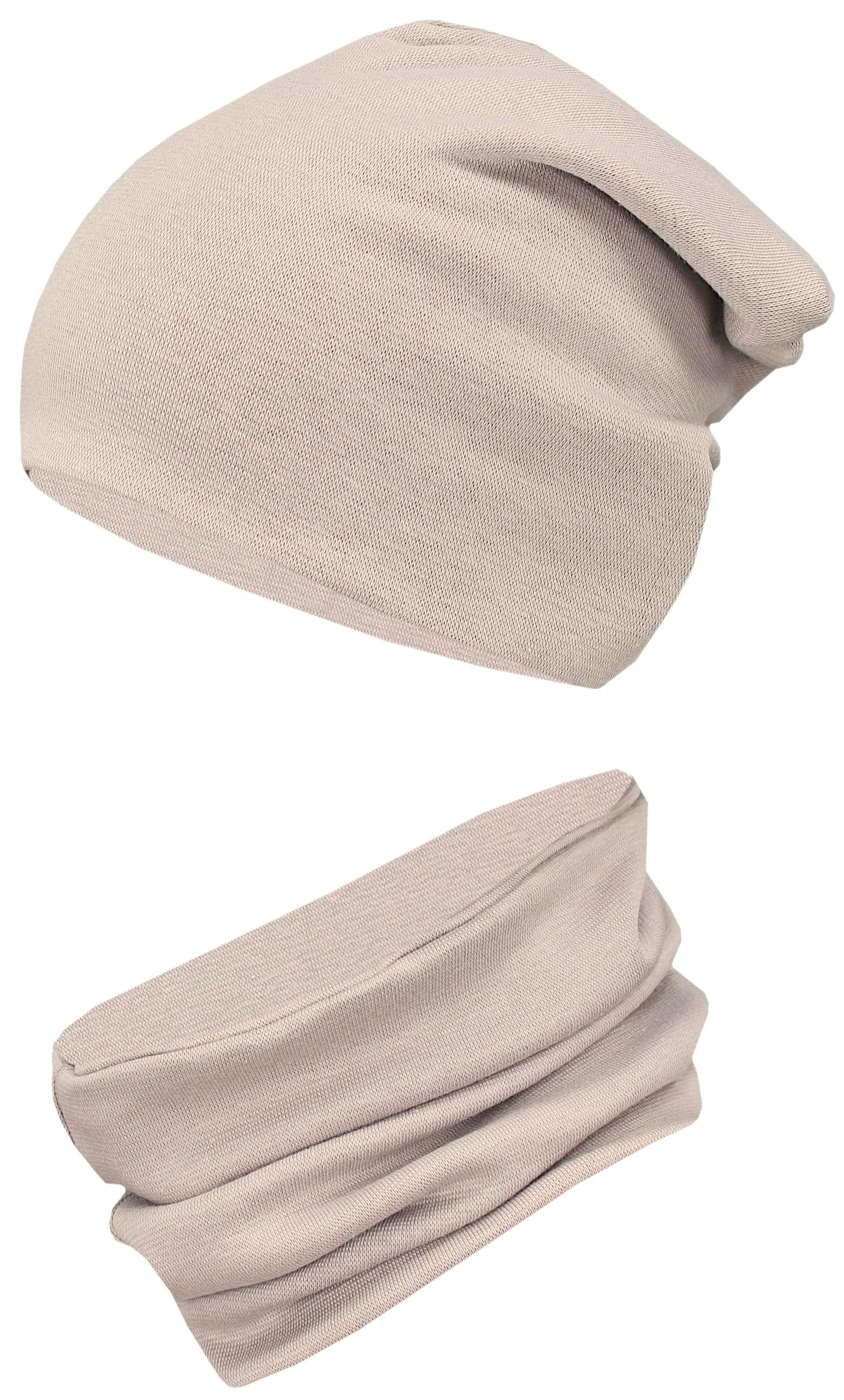 TupTam Beanie "Mütze Unisex Kinder Beanie Mütze Schlauchschal Set"