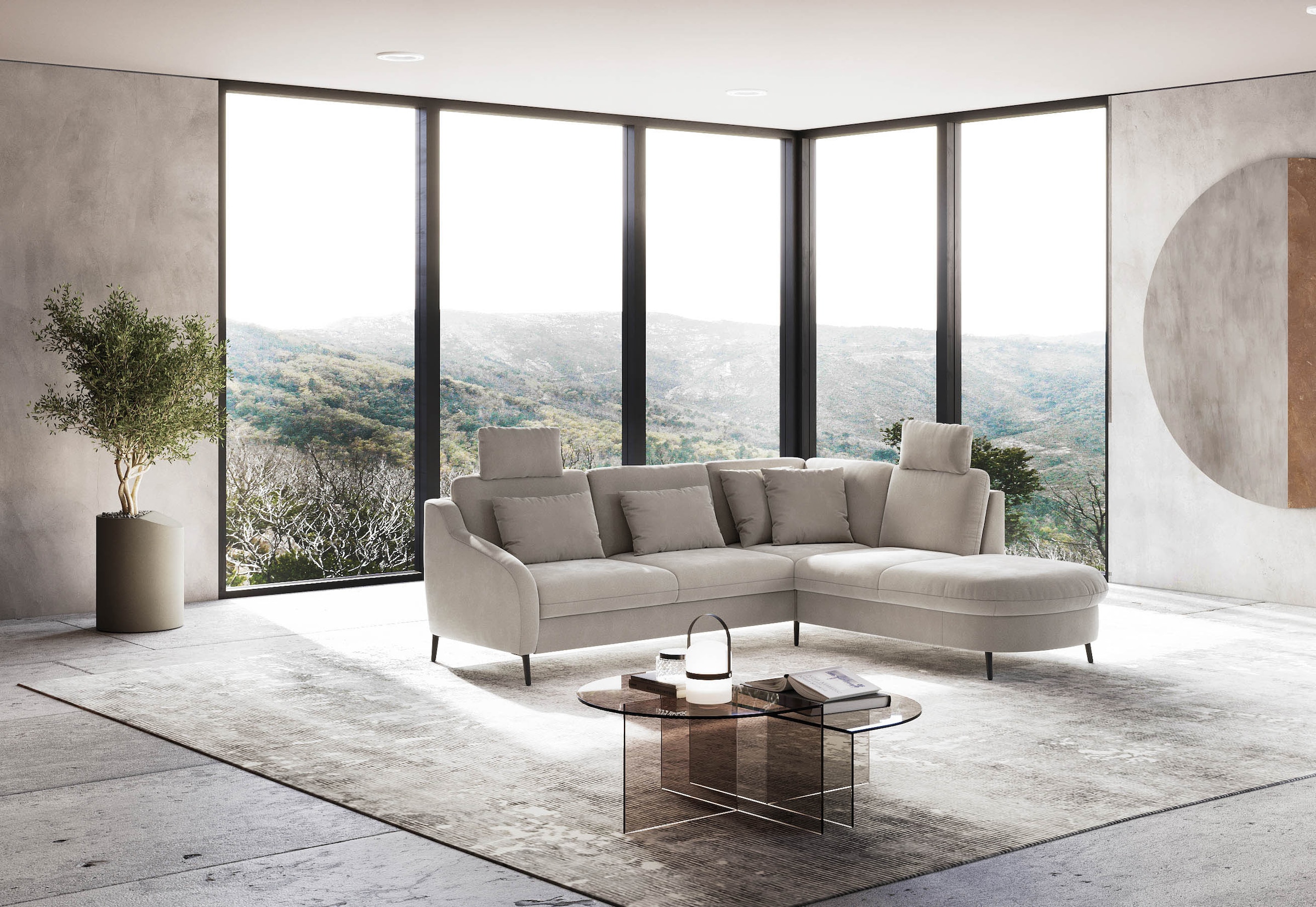 sit&more Ecksofa »Soul L-Form« wahlweise mit Bettfunktion und Bettkasten oder Schubkasten