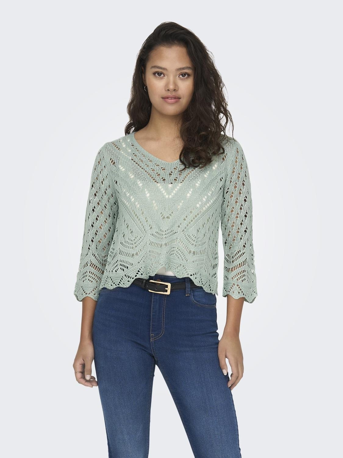 JDY "JDYNEW SUN 3/4 CROPPED PULLOVER KNT NOOS" günstig online kaufen