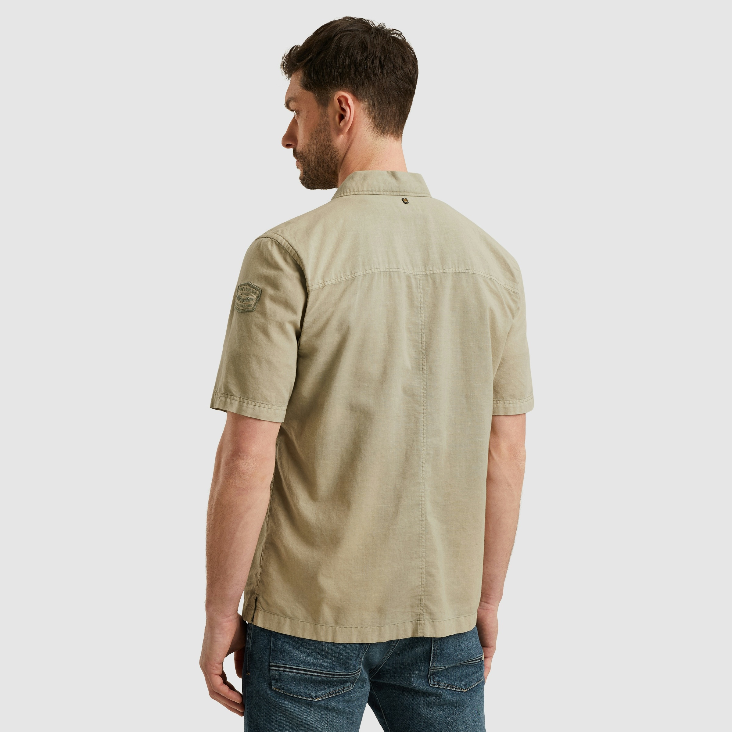 PME LEGEND Kurzarmhemd »Short Sleeve Shirt Ctn linen«, mit Leinenstruktur