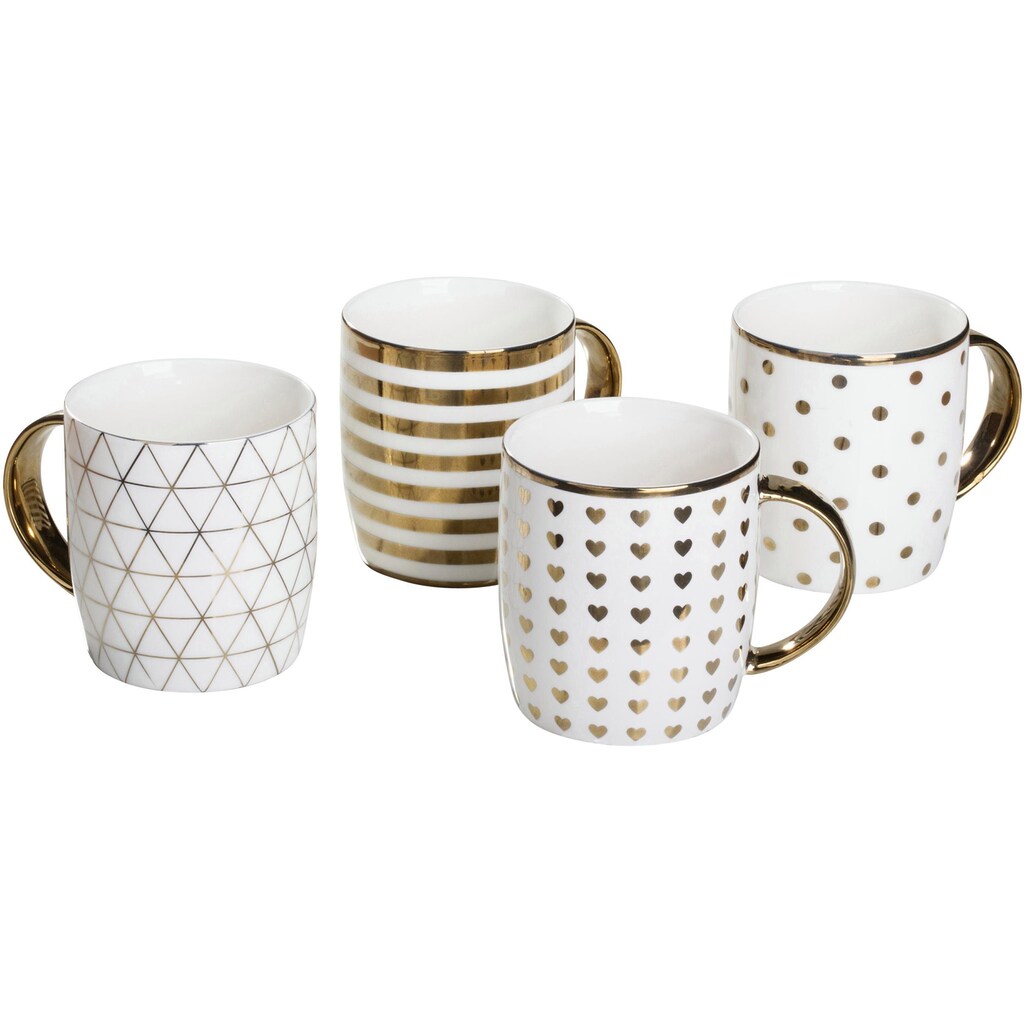 Retsch Arzberg Becher »Metallic Gold«, (Set, 4 tlg.)