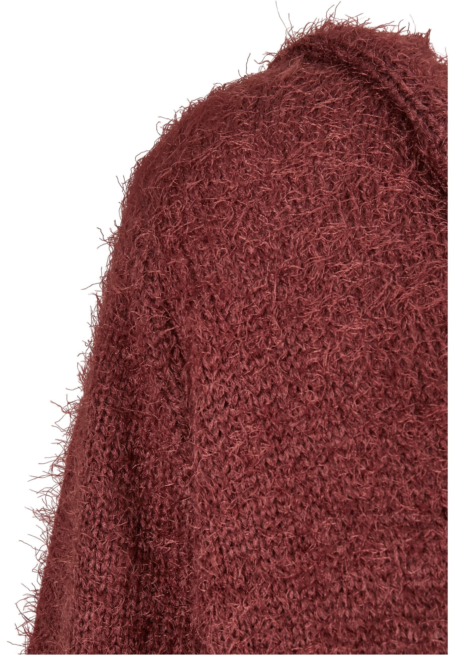 URBAN CLASSICS Strickjacke »Urban Classics Damen Ladies Hooded Feather Cardigan«