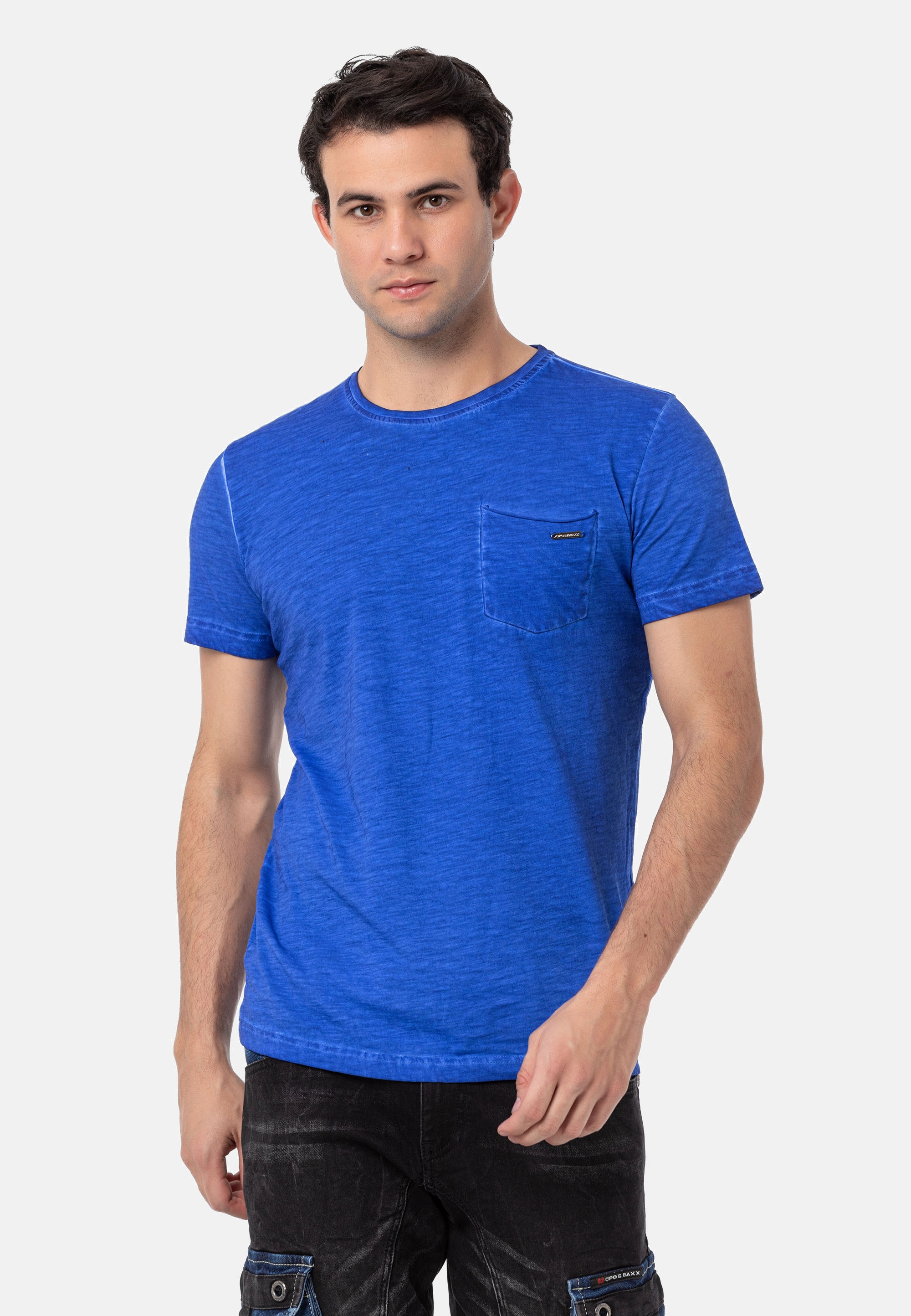 T-Shirt, in meliertem Design