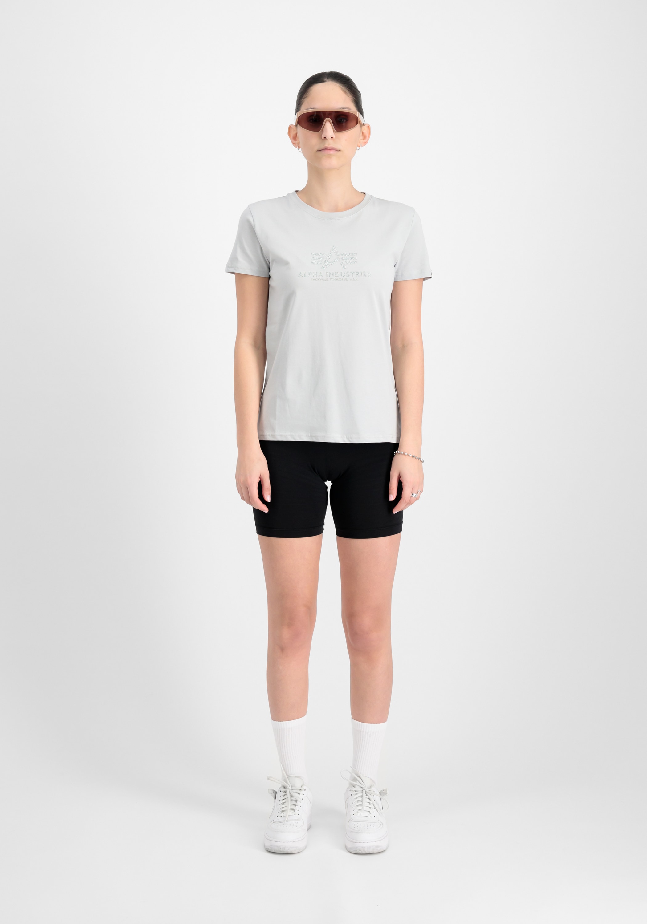 Alpha Industries T-Shirt »Alpha Industries Women - T-Shirts New Basic T-Shirt BL Glitter W«
