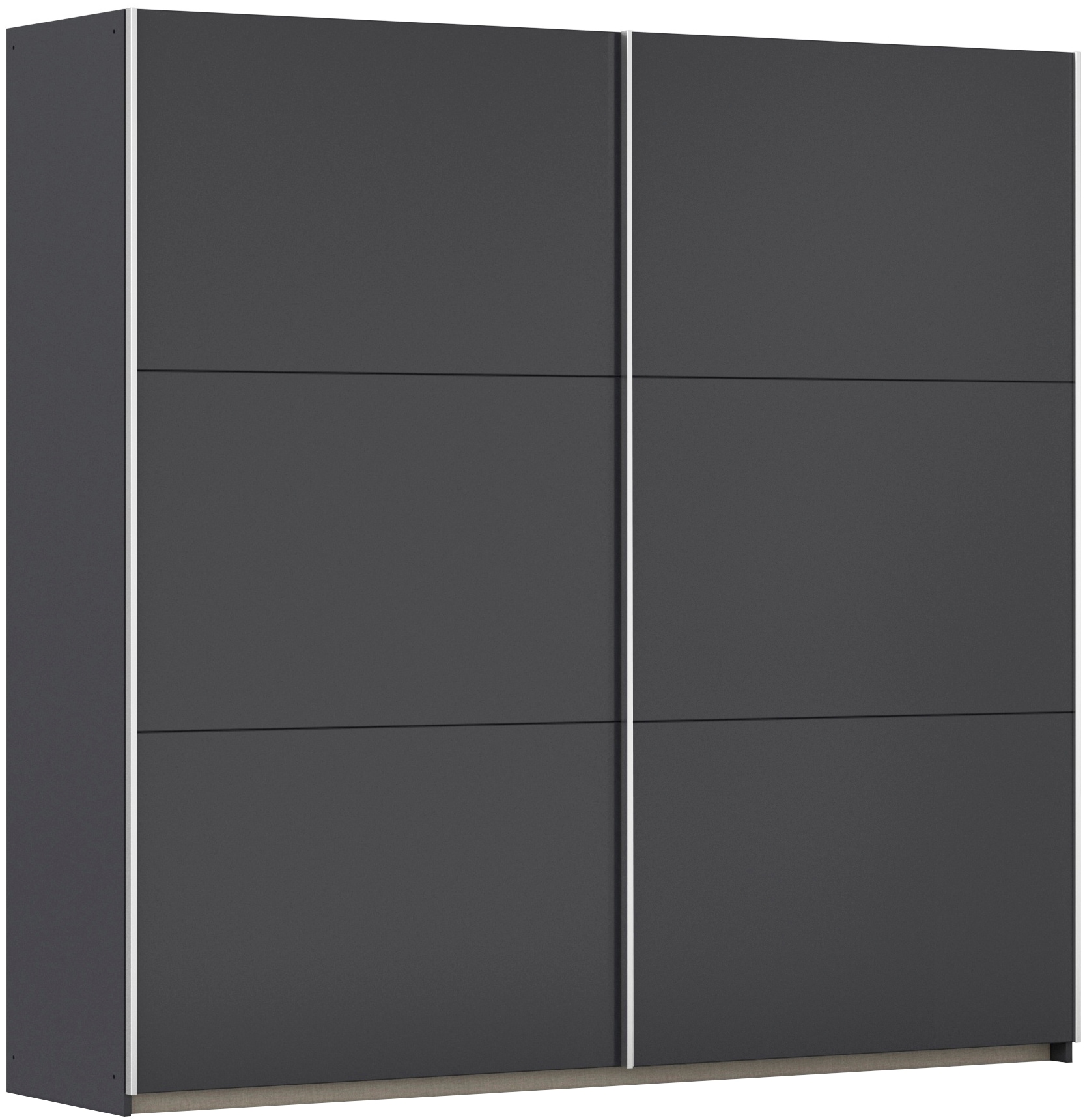 rauch Schwebetürenschrank "Kleiderschrank Drehtürenschrank Schrank Garderobe KRONACH" in 3 Ausstattungen BASIC/CLASSIC/PREMIUM, Breiten 131/175/218/261 cm, optional ohne, mit 1 oder 2 Spiegel, viel Stauraum MADE IN GERMANY