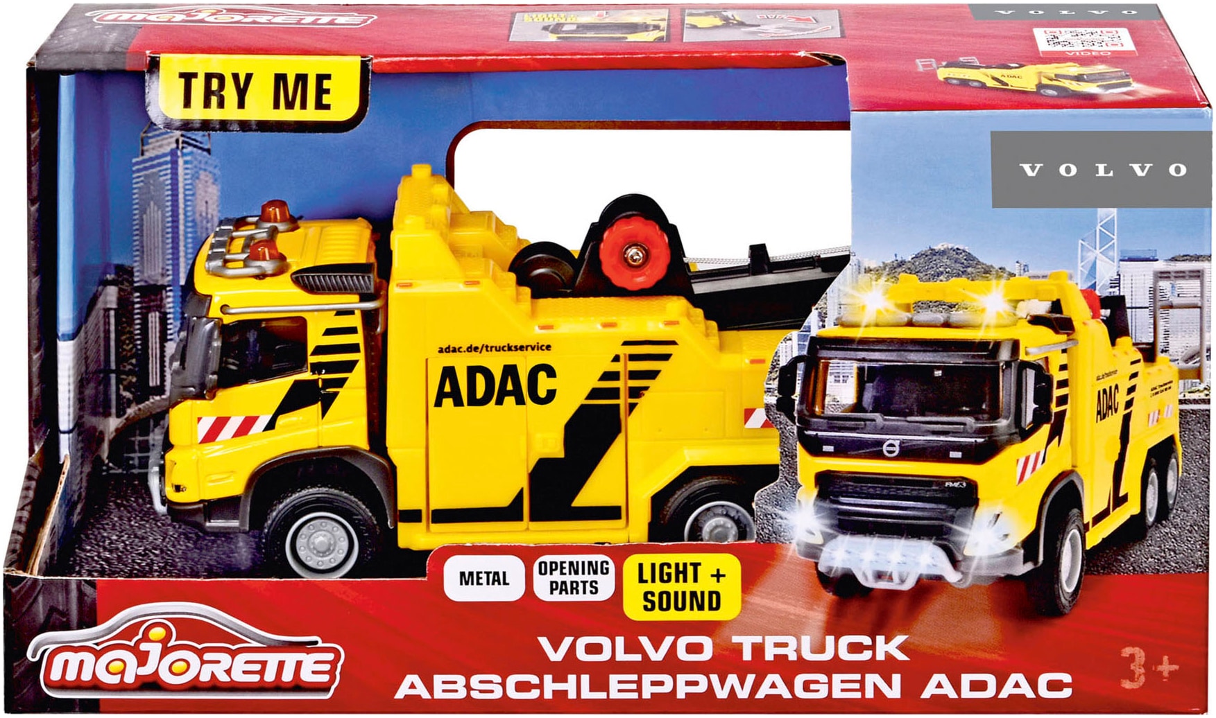 majORETTE Spielzeug-Abschlepper »Volvo Truck Abschleppwagen ADAC«