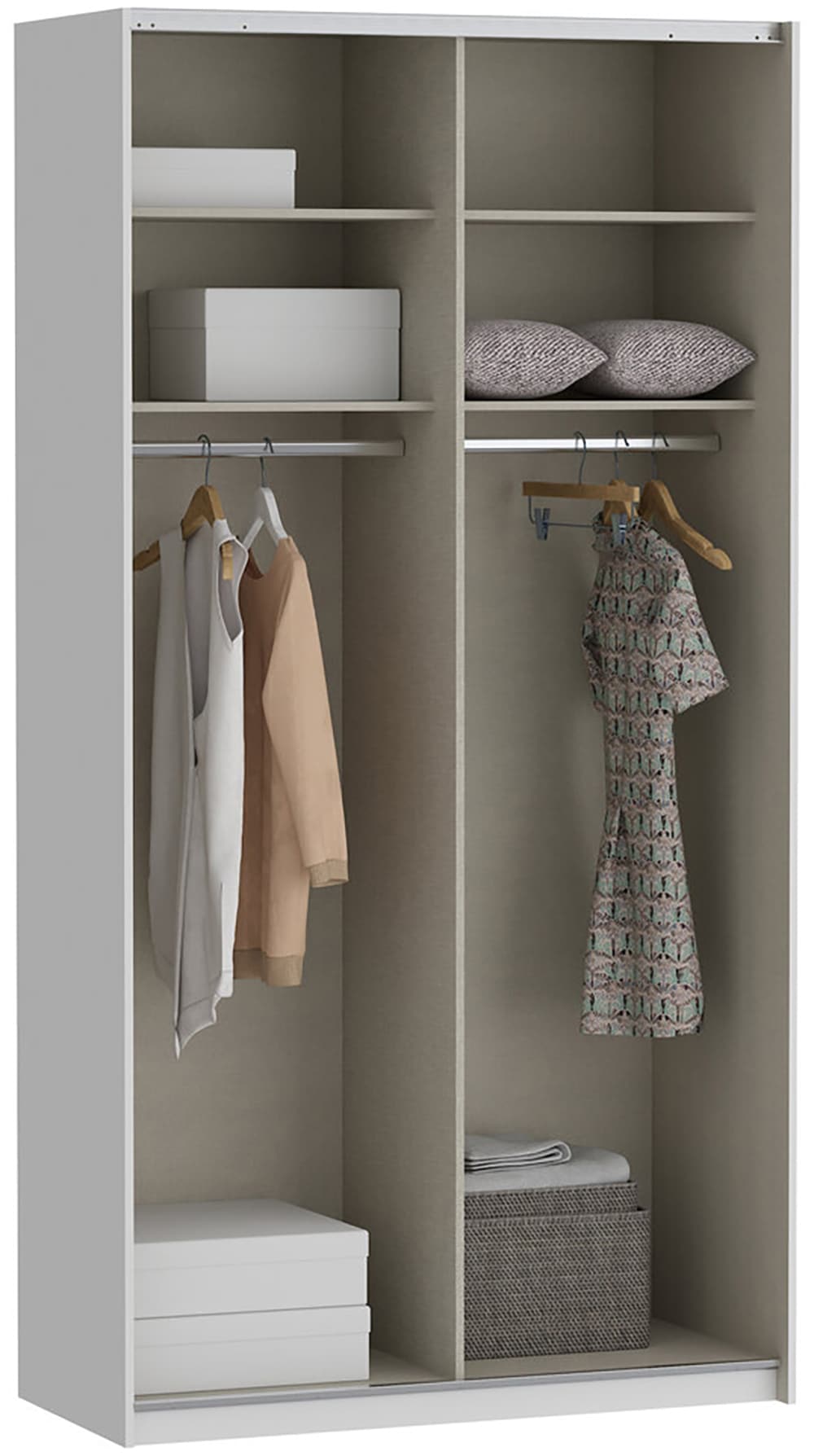 FORTE Schwebetürenschrank »Fittio. Made in Europe, 2 Schiebetüren, modernes Design«, Höhe 2,35 mtr, stehende Montage, Spiegel