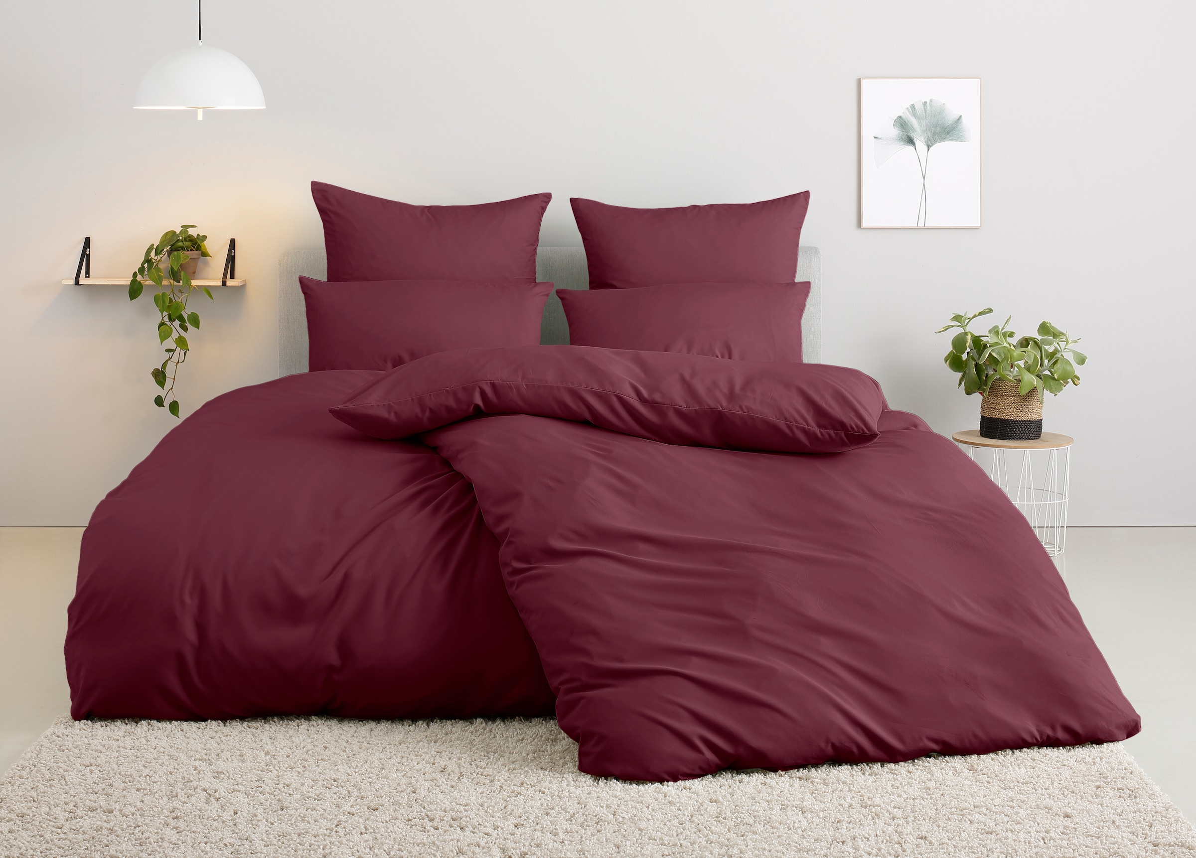 OTTO home Bettwäsche "Desner 100% Microfaser, extra weich, allergikerfreundlich" 2 Stk. Premium Qualität, uni, schnell trocknend, pflegeleicht, ab 135x200 cm