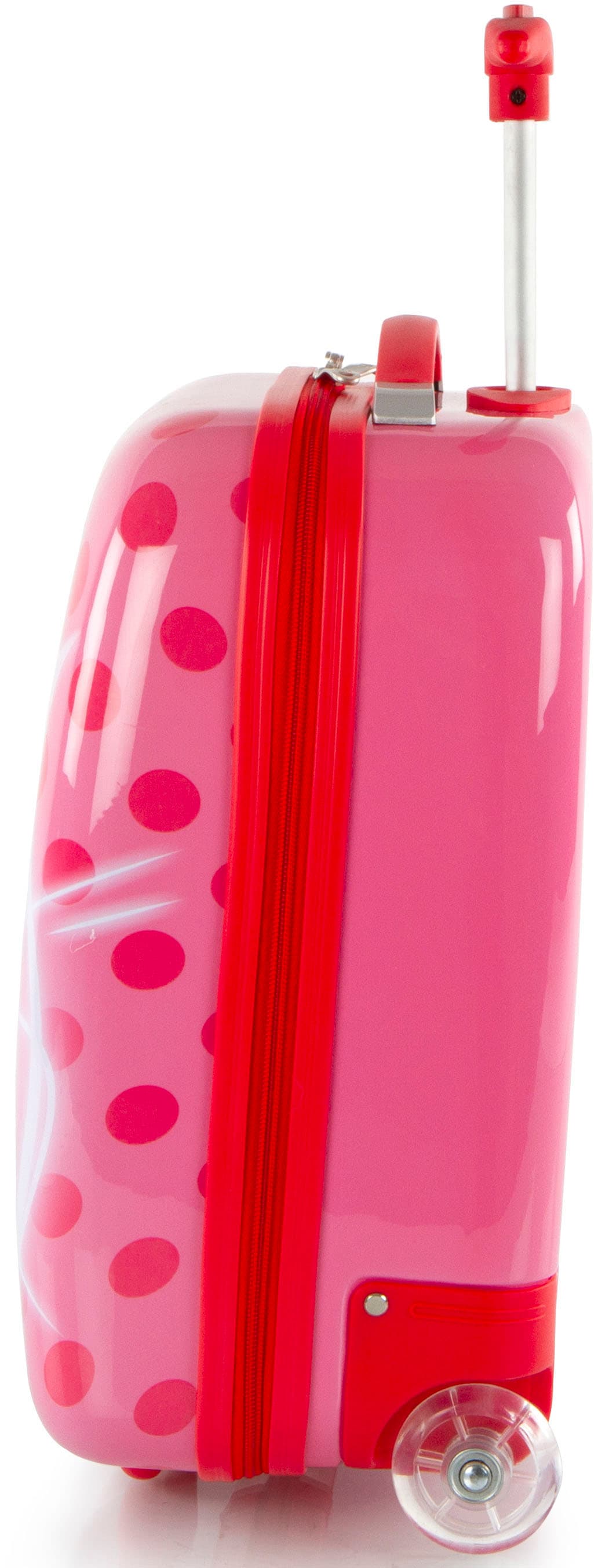 Heys Kinderkoffer »Miraculous Lady Bug rosa, 46 cm«, 2 Rollen, Heys x Joachim Llambi Kindertrolley Handgepäck-Koffer
