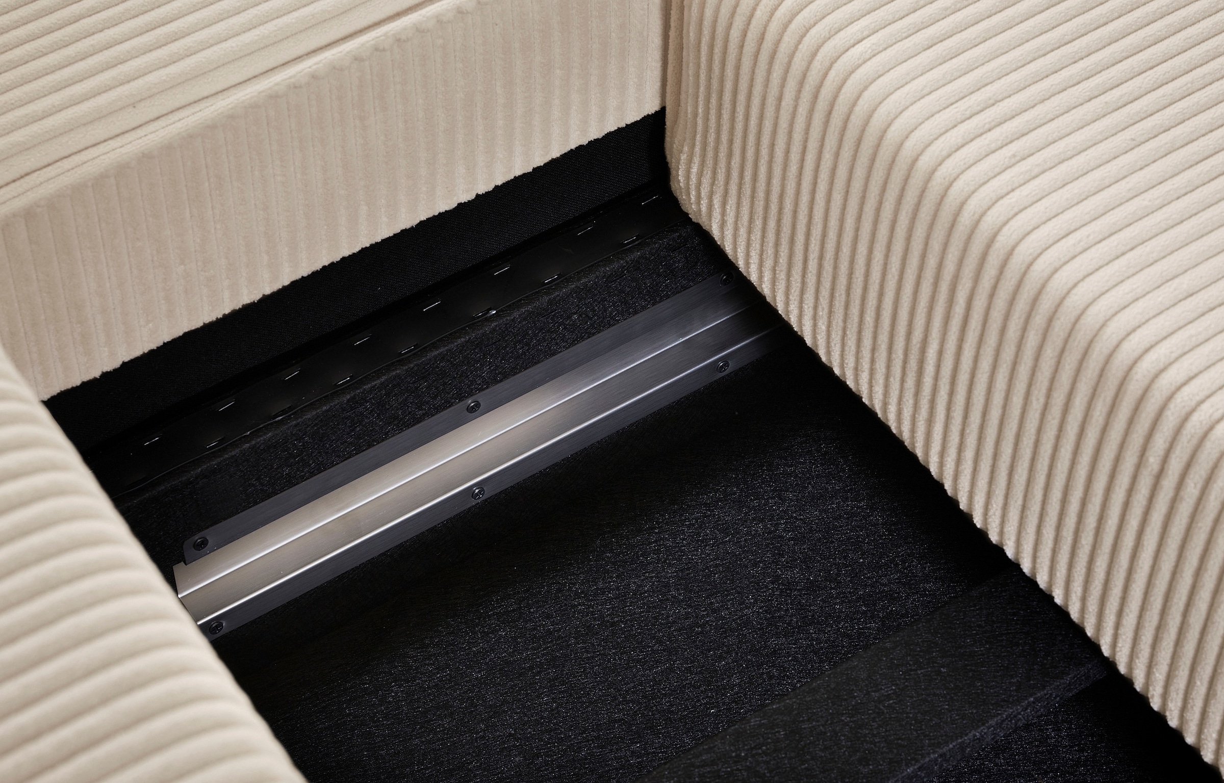 OTTO home Wohnlandschaft »Cassi, 311 cm, U-Form, Schlafsofa, Dauerschläfer, Boxspringfederung«, Schlaffunktion (133/270cm), Bettkasten, Seitentaschen, Cord-Bezug