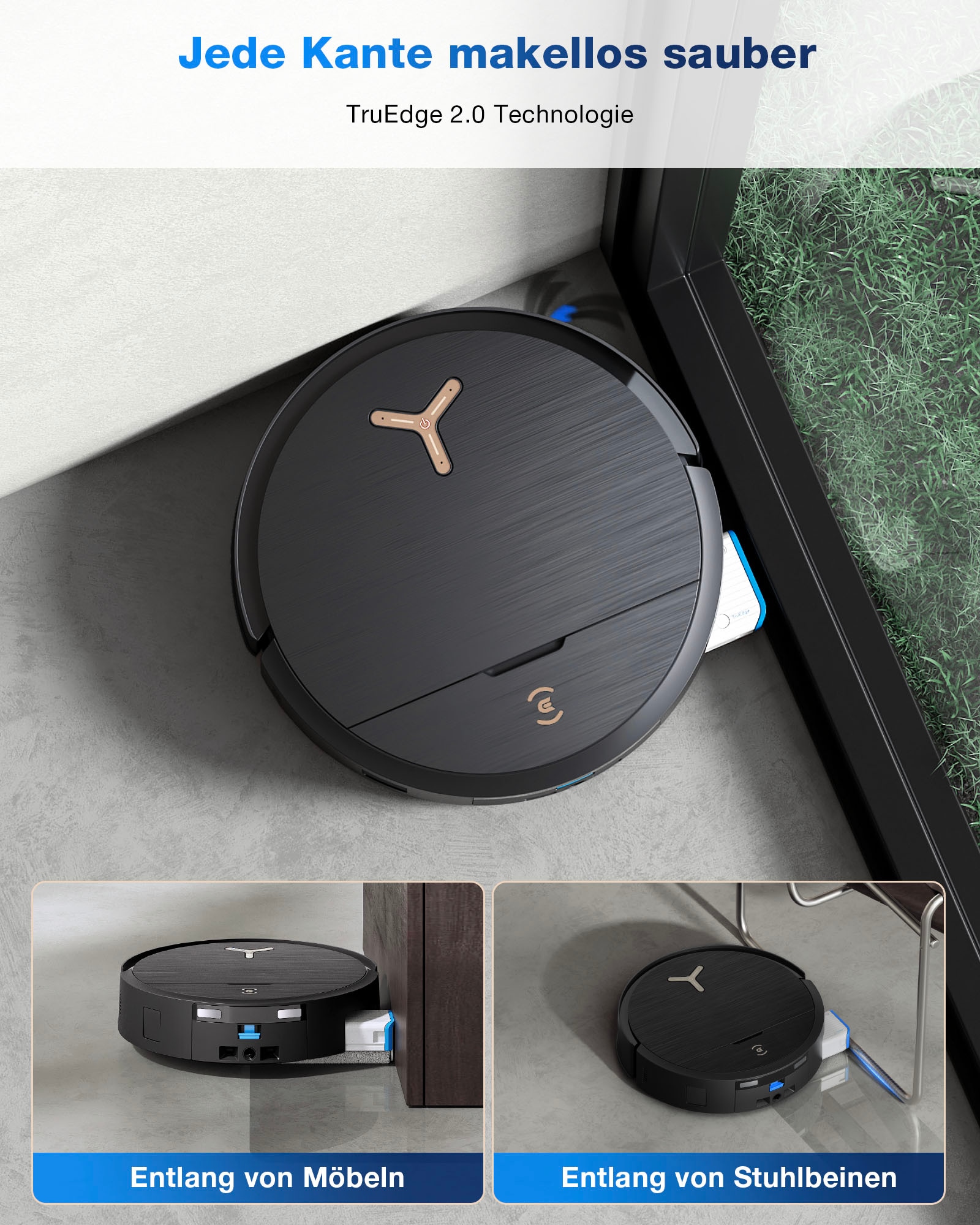 ECOVACS Saugroboter »mit Wischfunktion, DEEBOT X9 PRO OMNI«, Saug-und Wischroboter mit Absaugstation