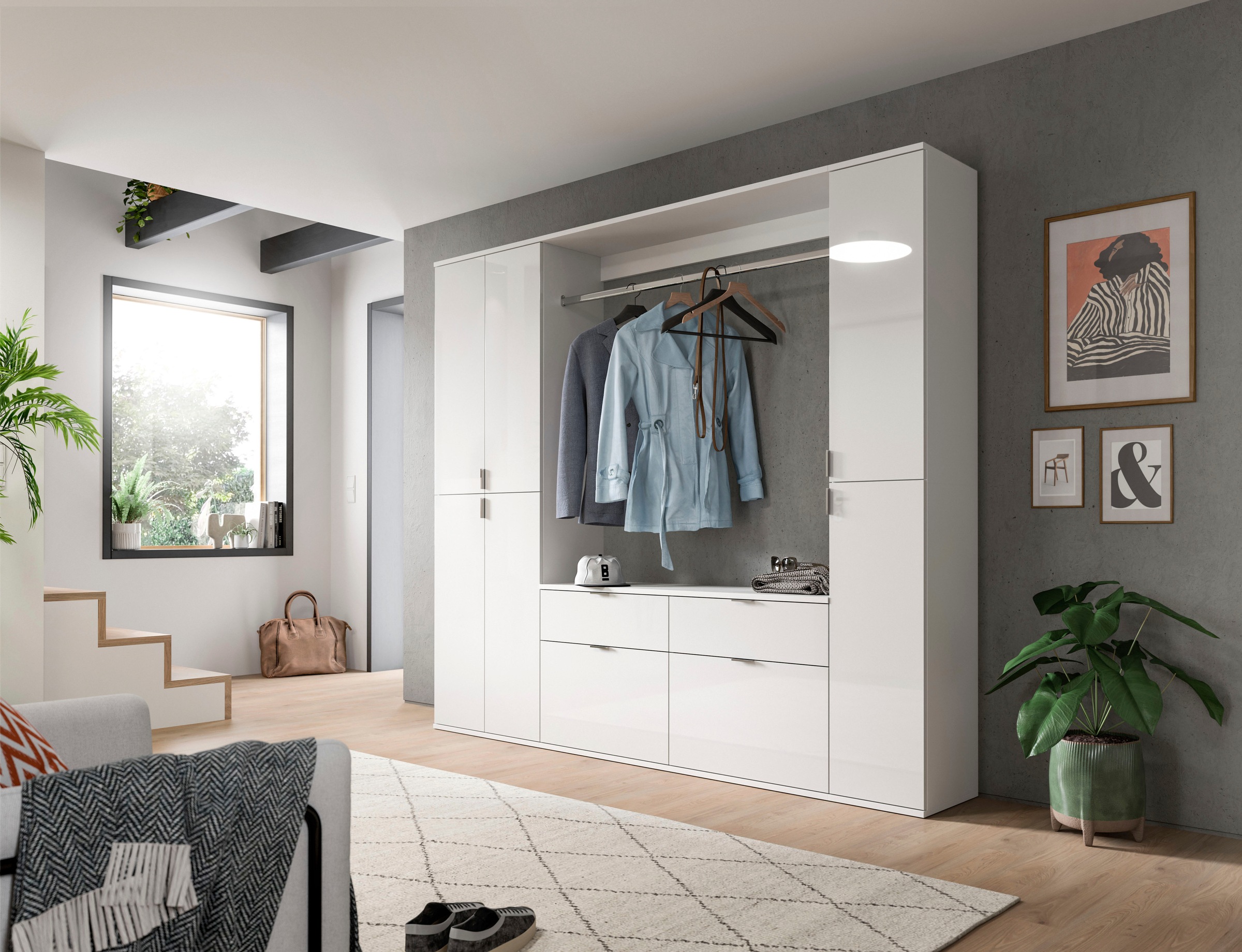 Home affaire Garderoben-Set "Trondheim, Breite 212 cm, 5-teilig, bestehend günstig online kaufen