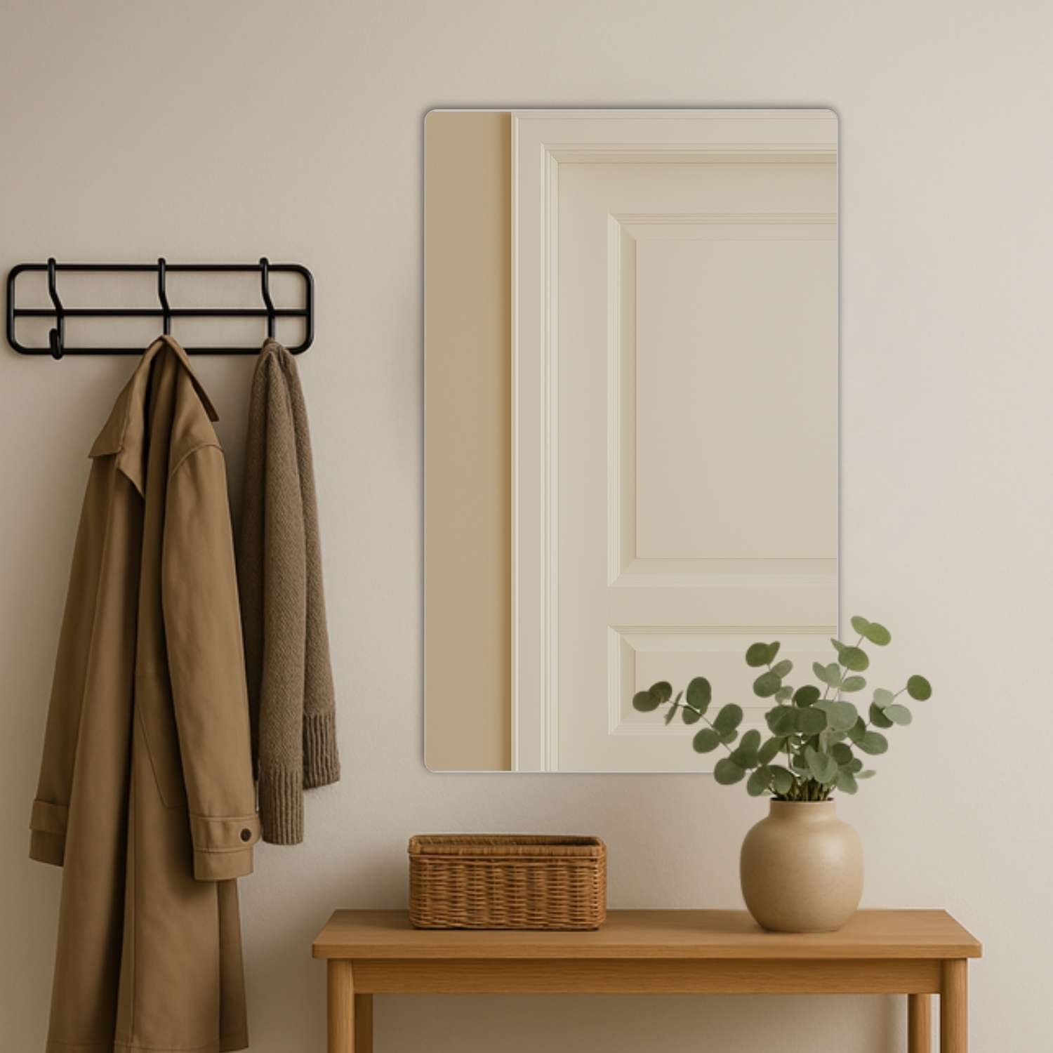 Loevschall Spiegel »Refine, Wandspiegel für alle Raumtypen, Stilvoller Rahmen,«, Spiegel für Schlafzimmer, Wohnzimmer, Garderobe, Flur und Badezimmer