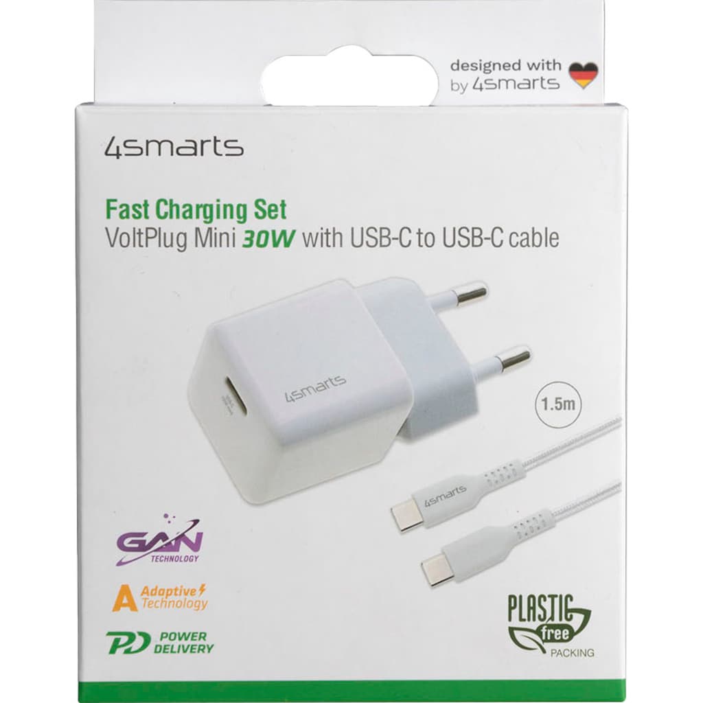 4smarts USB-Ladegerät »Netzladegerät VoltPlug PD 30W - MINI USB-C 1,5m«