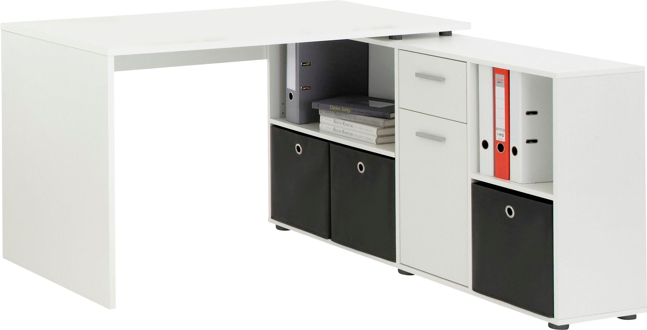 FMD Eckschreibtisch "Lexo", Schreibtisch/Sideboard viel Stauraum, beidseiti günstig online kaufen