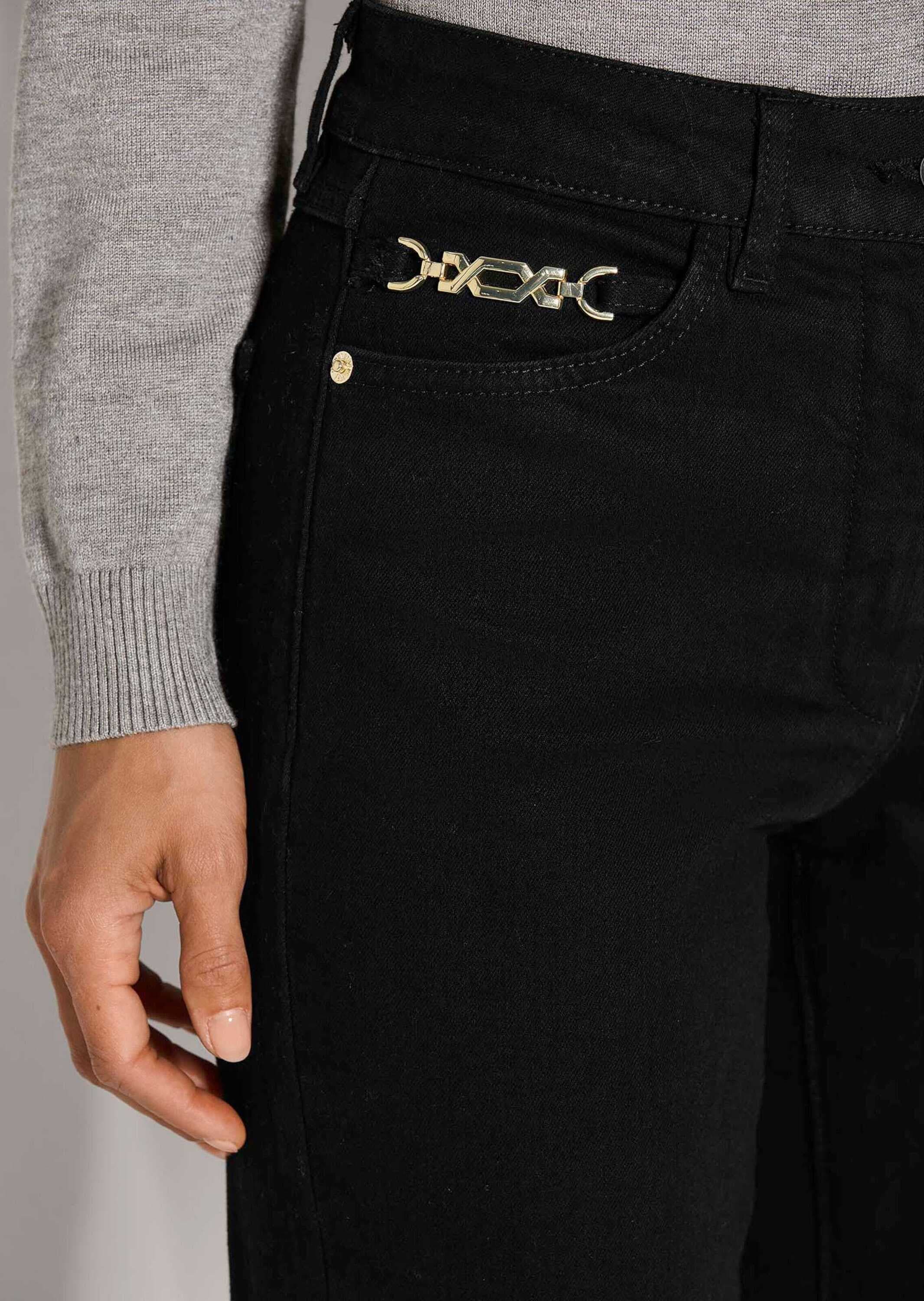 MADELEINE Regular-fit-Jeans »Bootcut-Jeans Bootcut-Jeans mit Kettendetails«