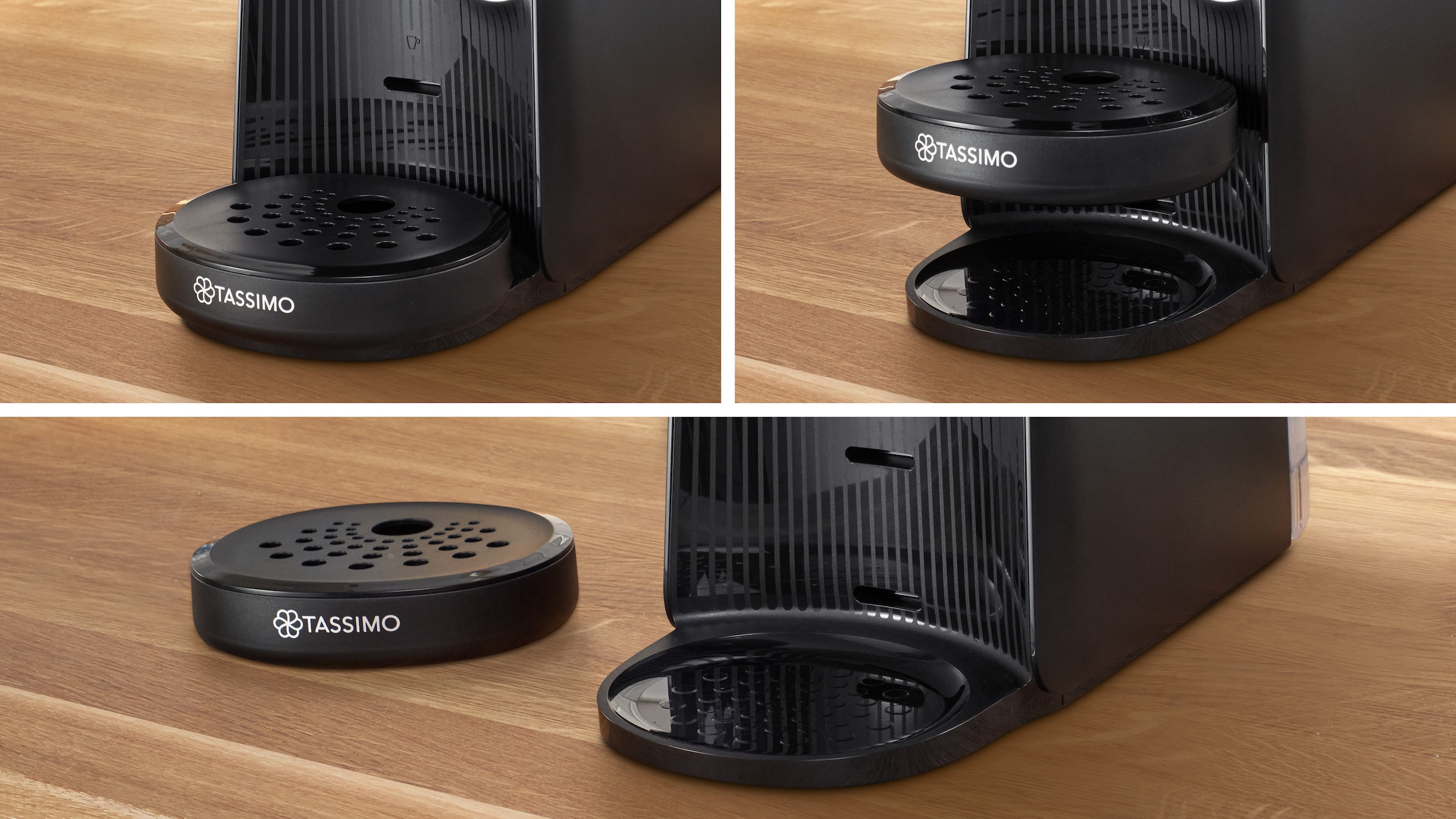 TASSIMO Kapselmaschine »finesse friendly TAS162E, intensiverer Kaffee auf Kopfdruck«, aus Recyclingmaterial, mehr Intensität per Knopfdruck, schwarz