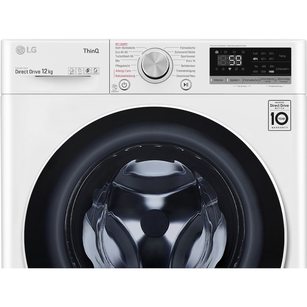 Marken LG LG Waschmaschine »F4WV512P0«, F4WV512P0, 12 kg, 1400 U/min 