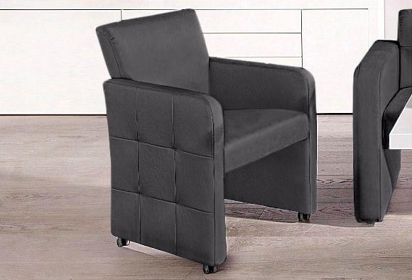 exxpo - sofa fashion Esszimmersessel "Barista, Loungesessel auf Rollen mit günstig online kaufen