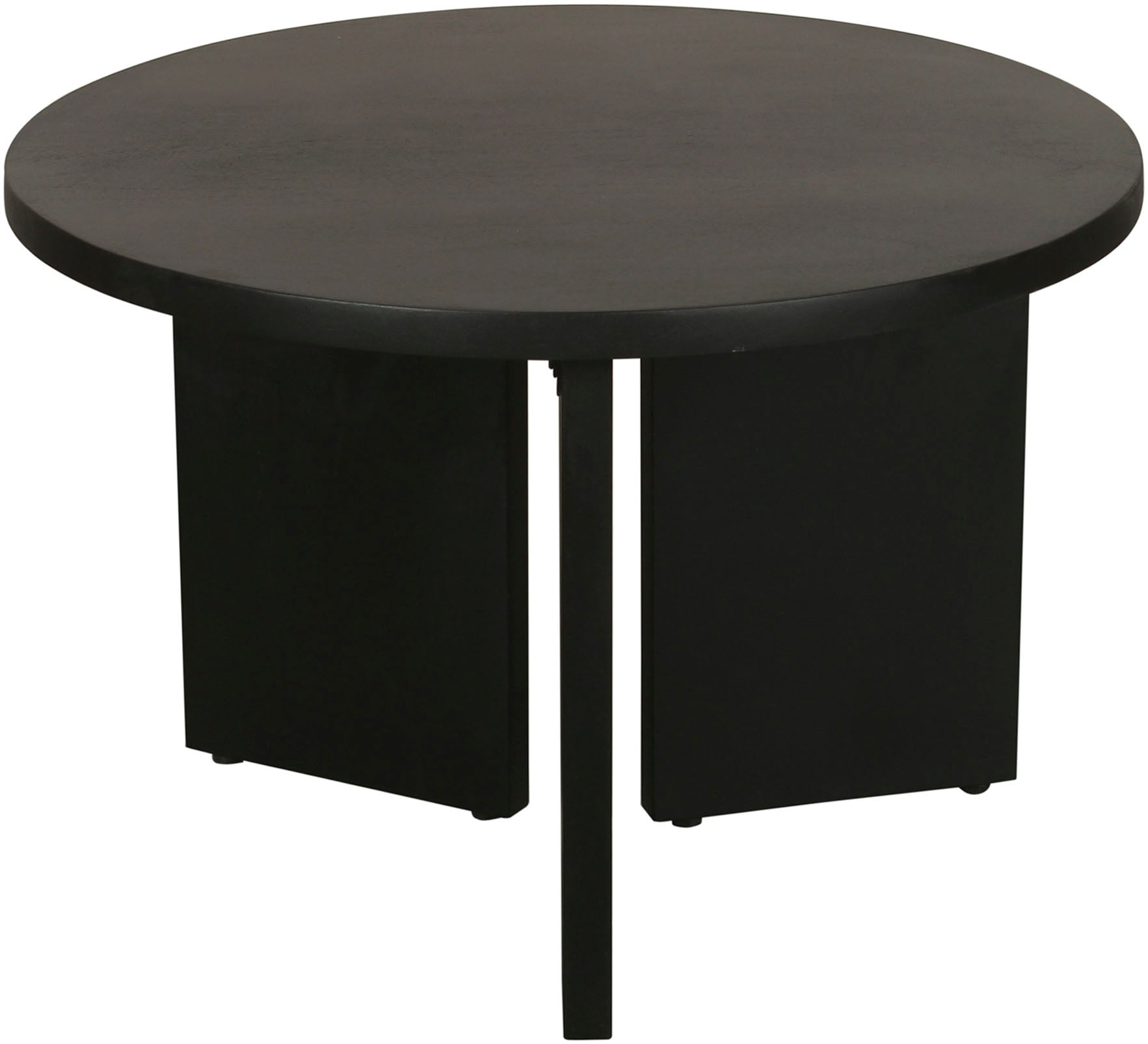 byLIVING Couchtisch "Round" 1 Stk. tlg. aus 2,5cm starkem Massivholz schwar günstig online kaufen