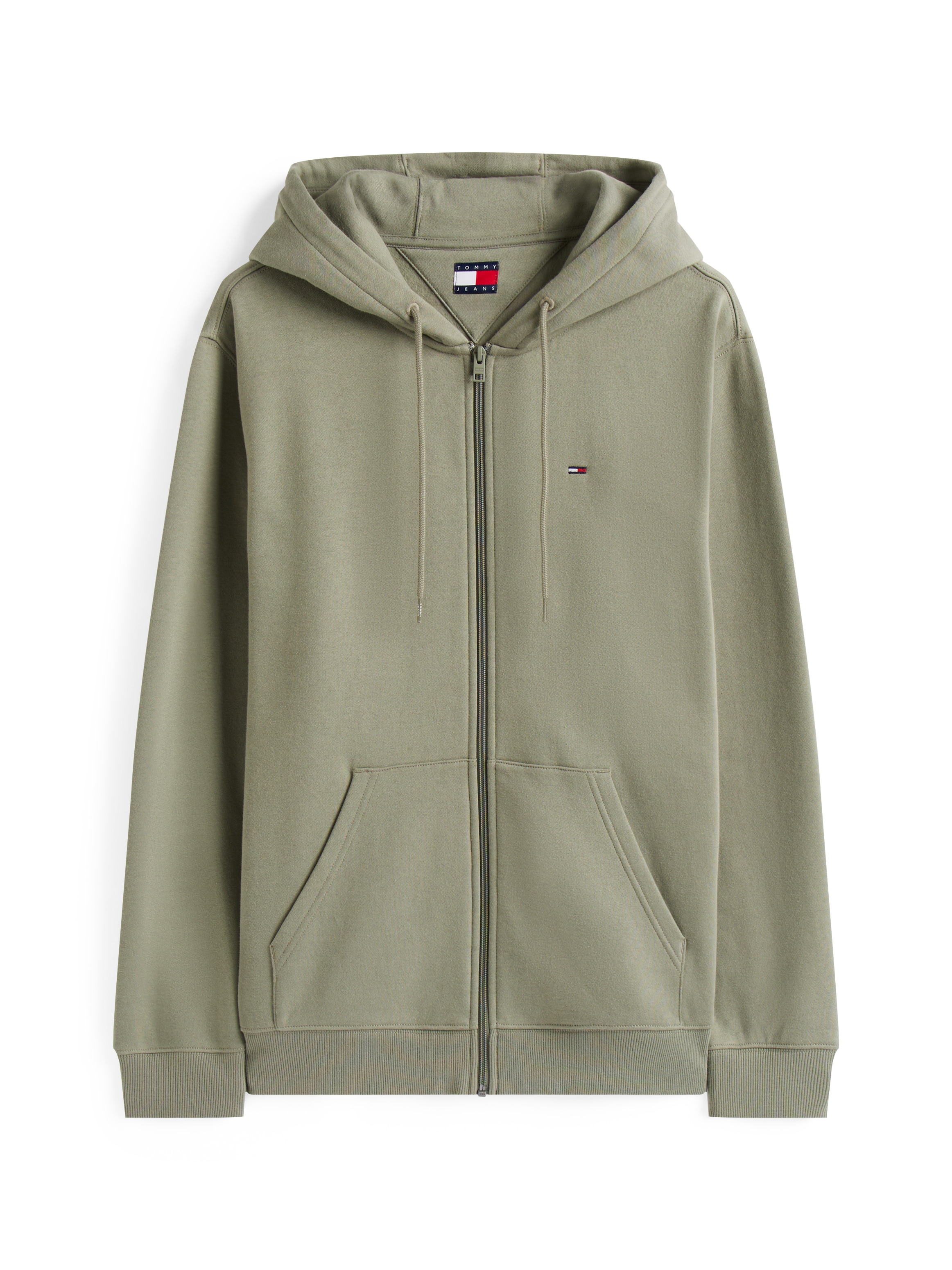 Tommy Jeans Sweatshirt »TJM REG S FLAG ZIP FLEECE THRU«, mit bestickten Markenlogo auf Brusthöhe