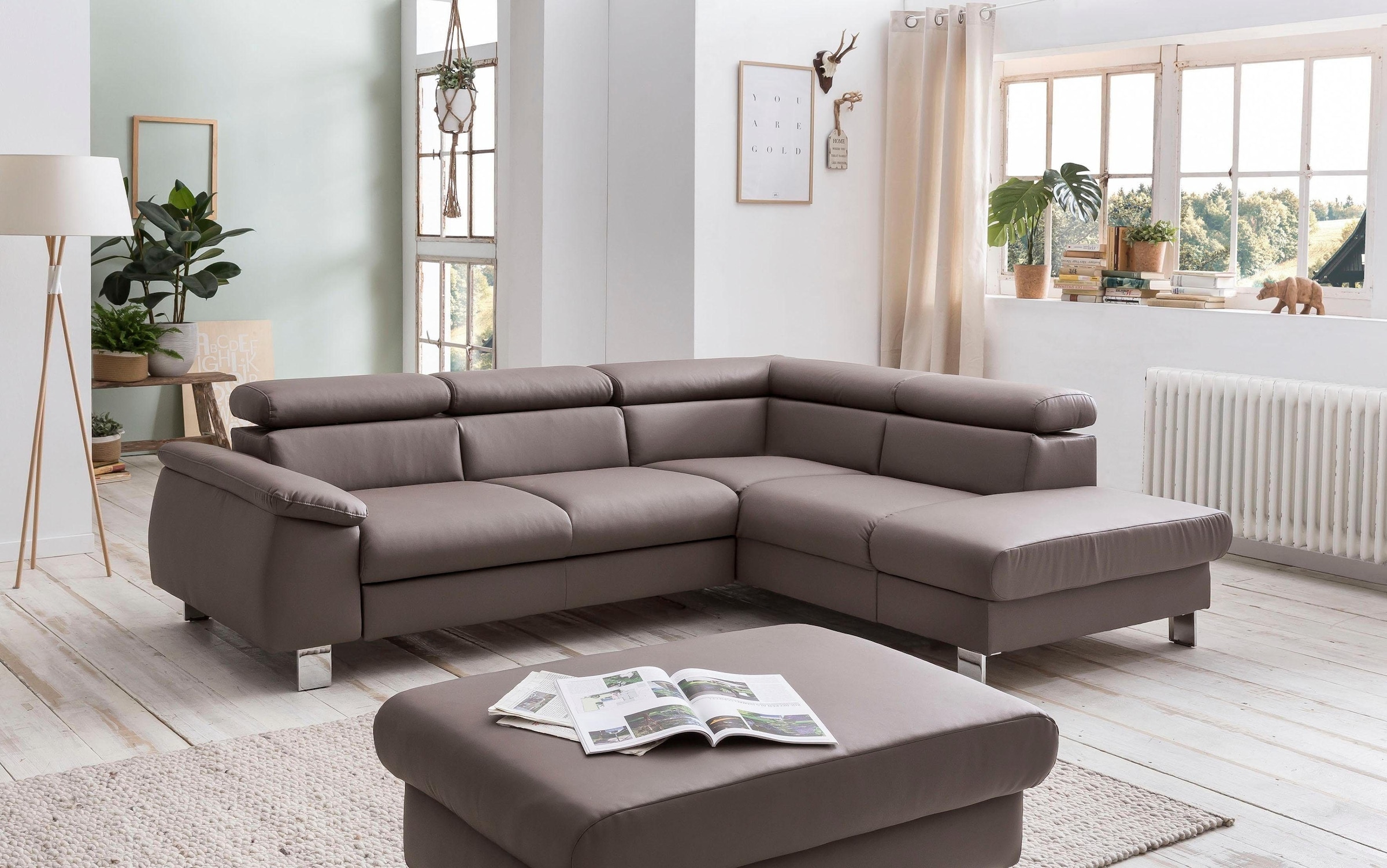 COTTA Polstergarnitur "Komaris L-Form", (Set), Set bestehend aus: Ecksofa m günstig online kaufen