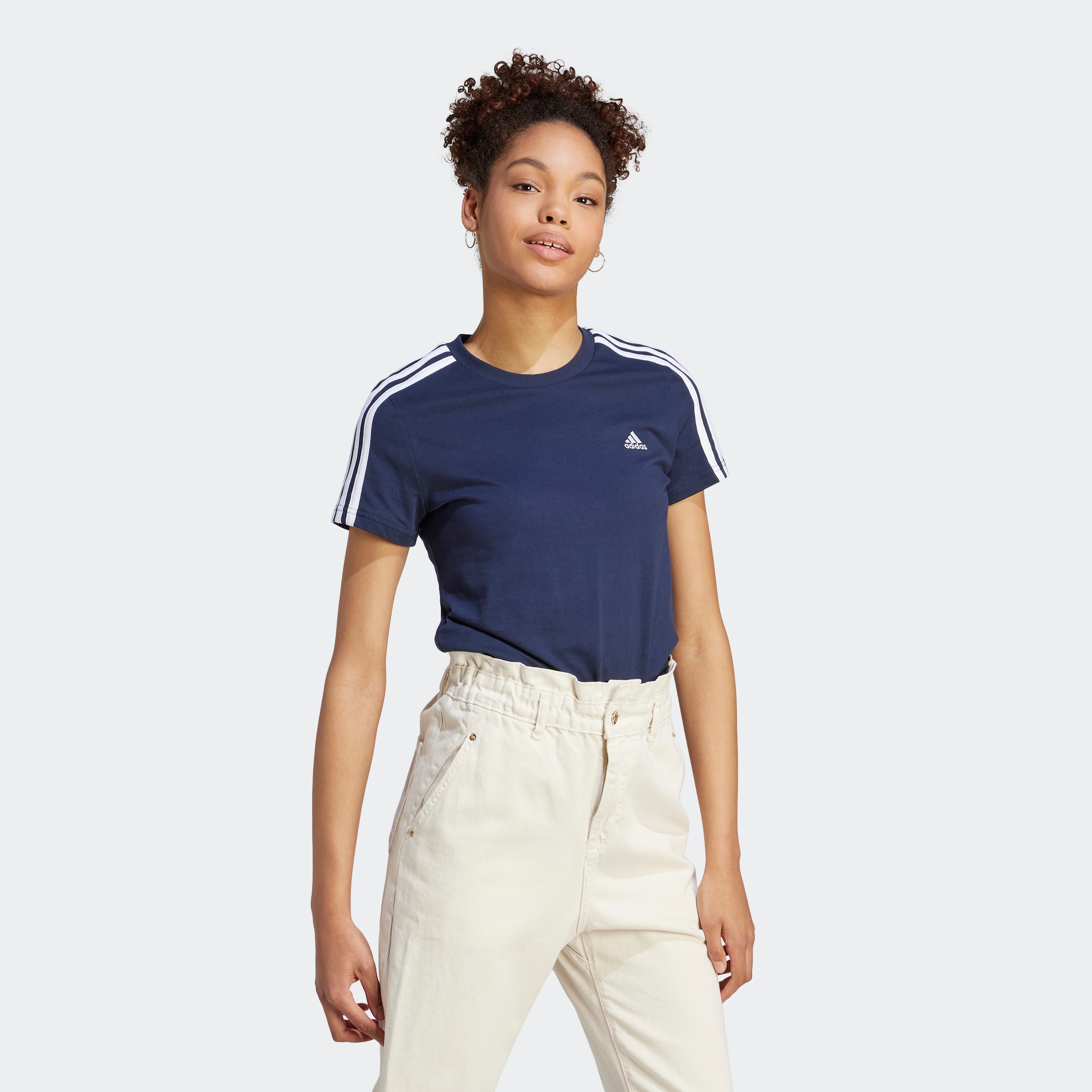 adidas Sportswear T-Shirt »LOUNGEWEAR ESSENTIALS SLIM 3-STREIFEN«