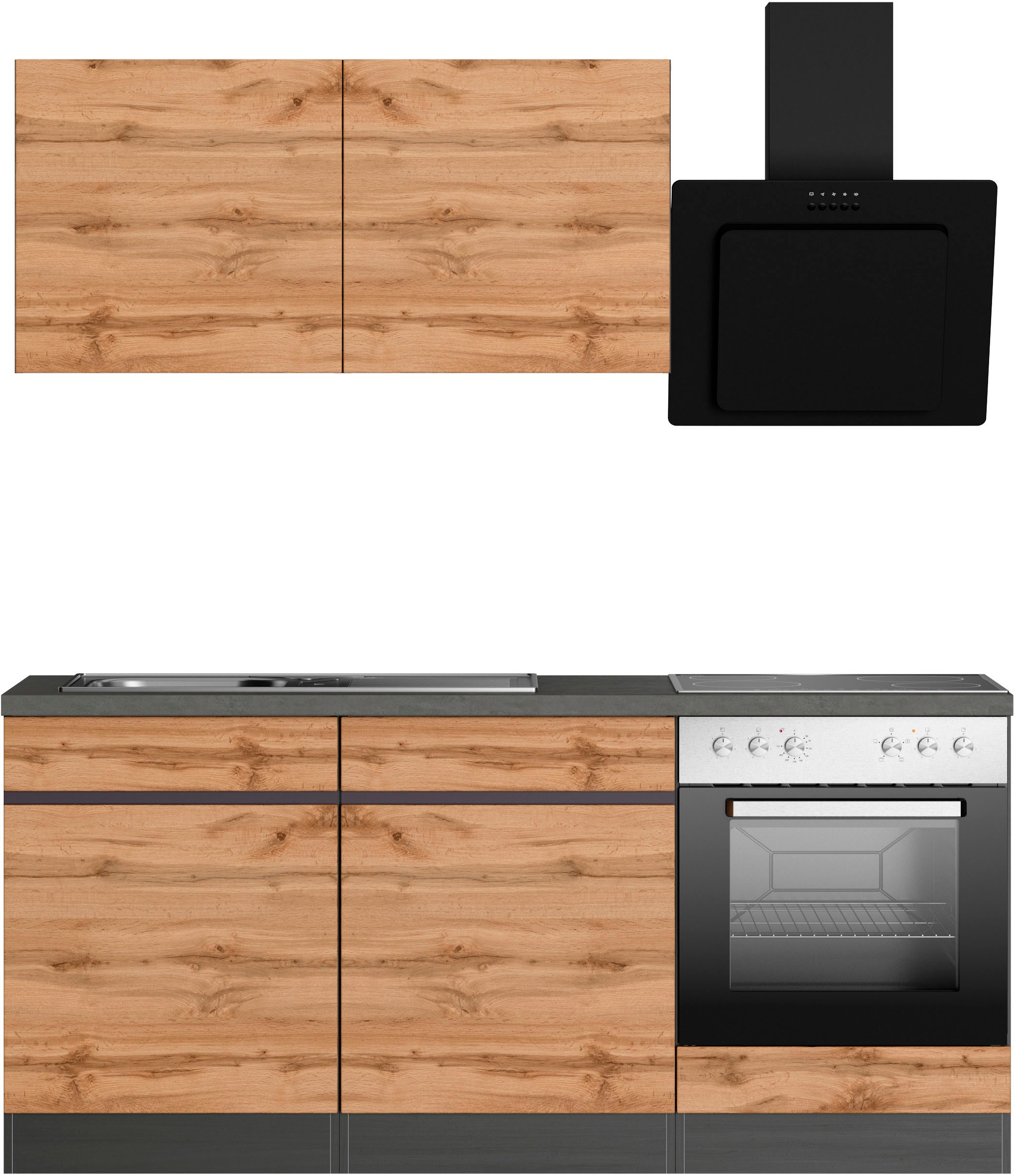 Kochstation Küche »KS-Riesa«, Stellbreite 180 cm, wahlweise mit oder ohne E-Geräte