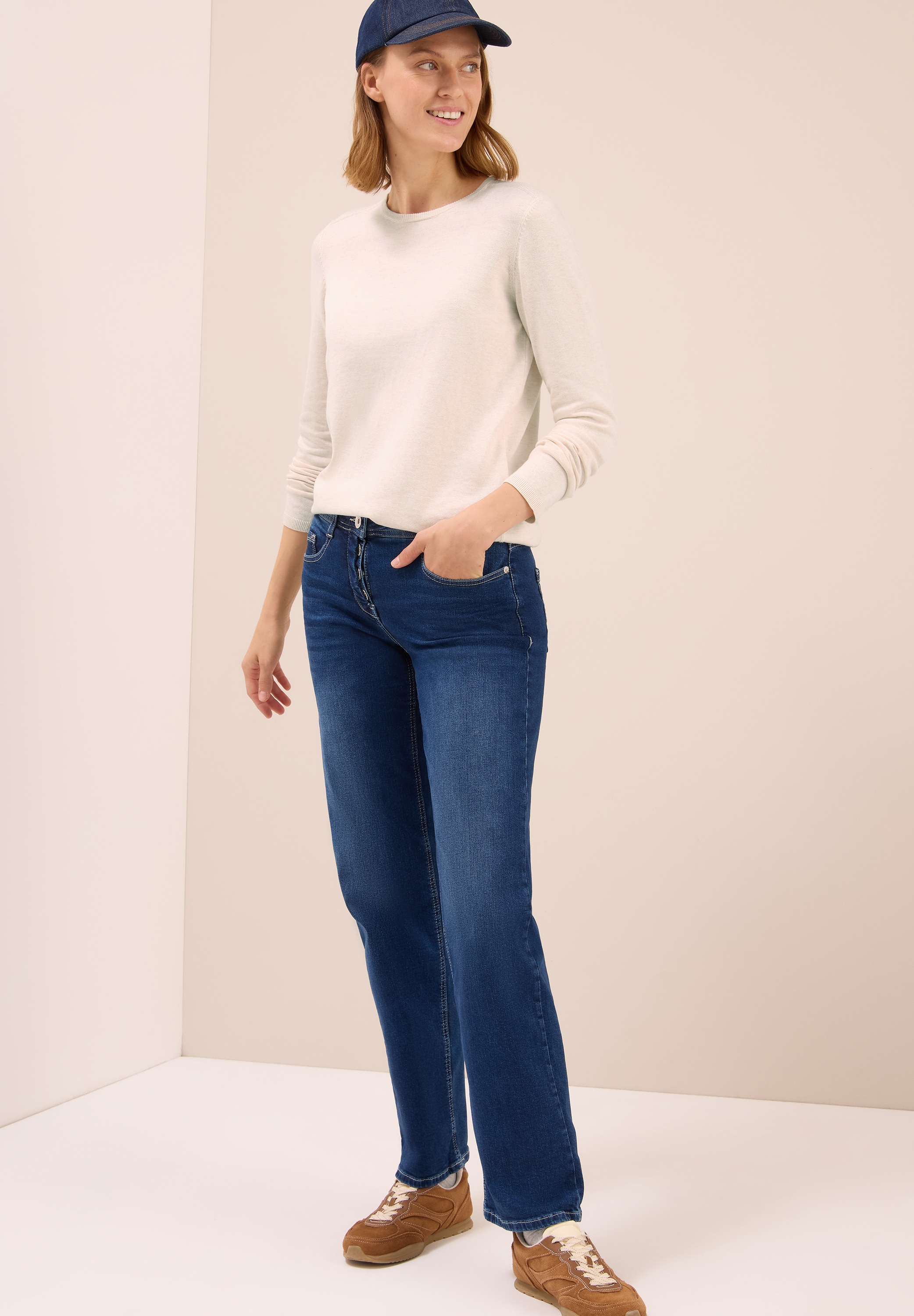 Cecil Strickpullover, mit feinem Detail an der Schulter und Viskose-Anteil