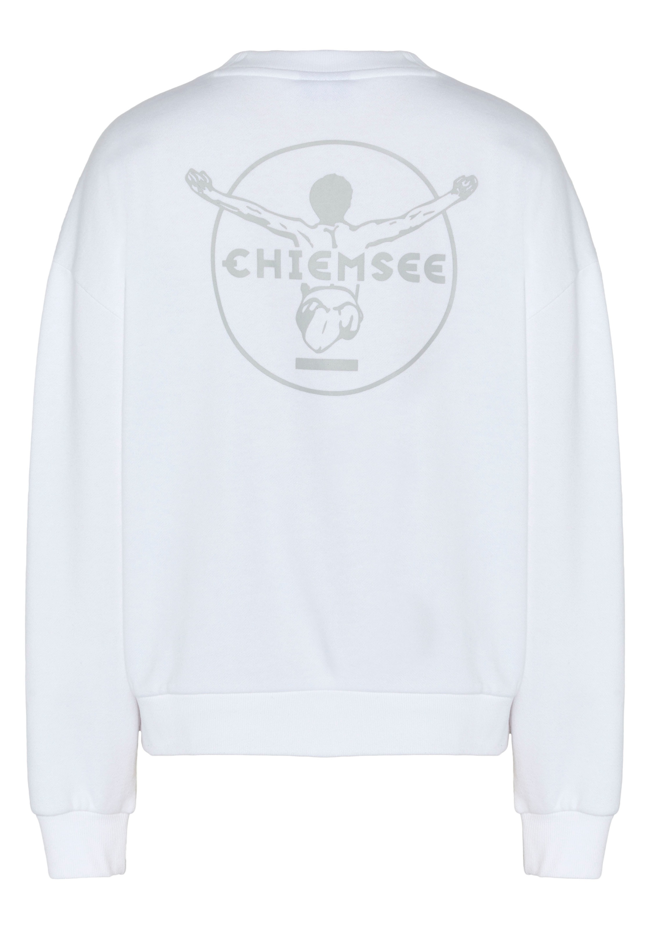 Sweatshirt CHIEMSEE, Damen, Gr. L (40), weiß, 80% Baumwolle, 20% Polyester, Rundhals, Sweatshirts Sweatshirt