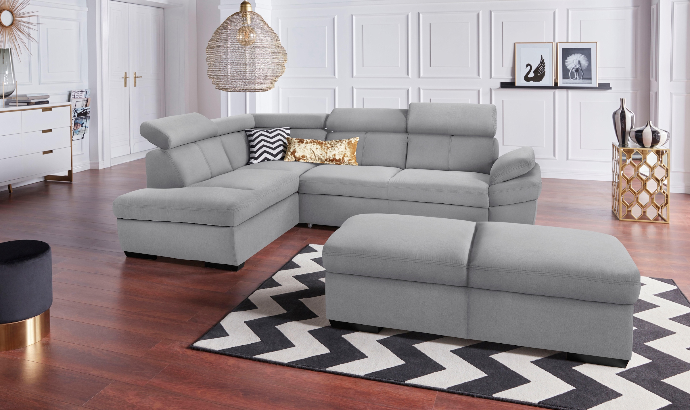 exxpo - sofa fashion Ecksofa "Salerno, klassisch modernes Funktionssofa, ho günstig online kaufen