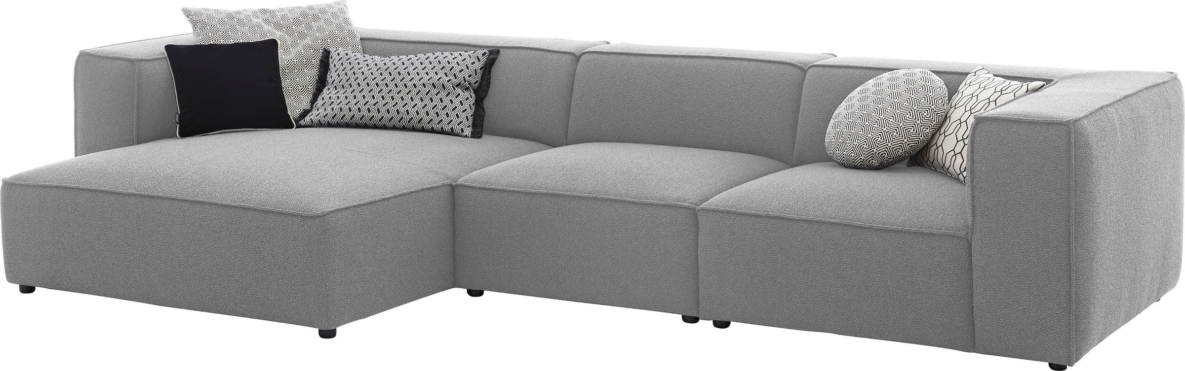 W.SCHILLIG Ecksofa »around-the-block«, mit eleganter Biese, mit Federkern, Breite 341 cm