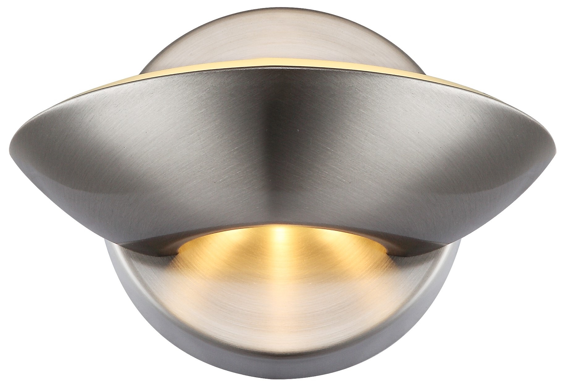 GLOBO LIGHTING Wandleuchte »SAMMY« LED-Modul 1 Stk. Warmweiß Wandleuchte Nickel, Glas, Licht auf-/abwärts, LED 3+4W