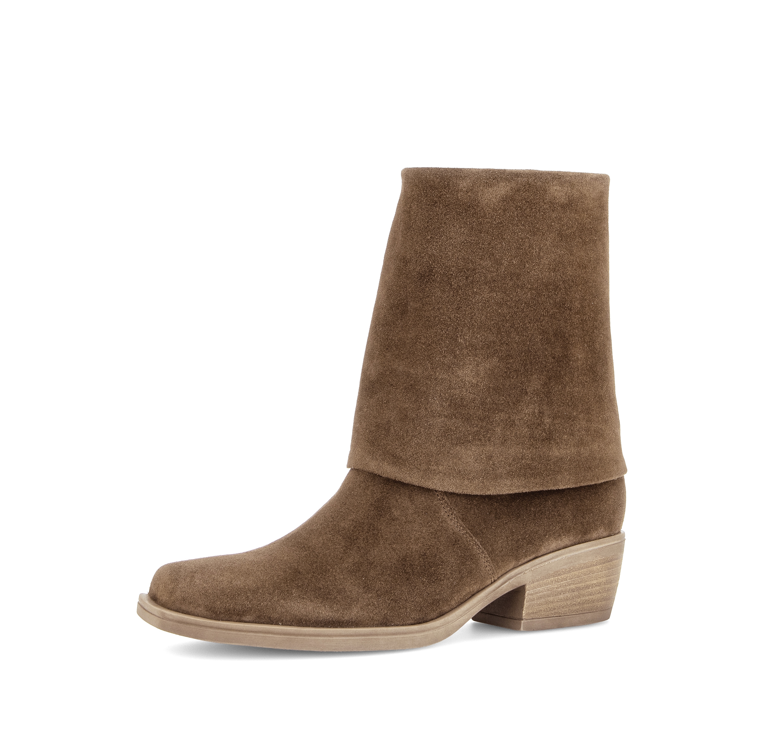 Gabor Westernstiefelette Blockabsatz, Cowboyboots mit angenähter Gamasche, Weite G (= weit)