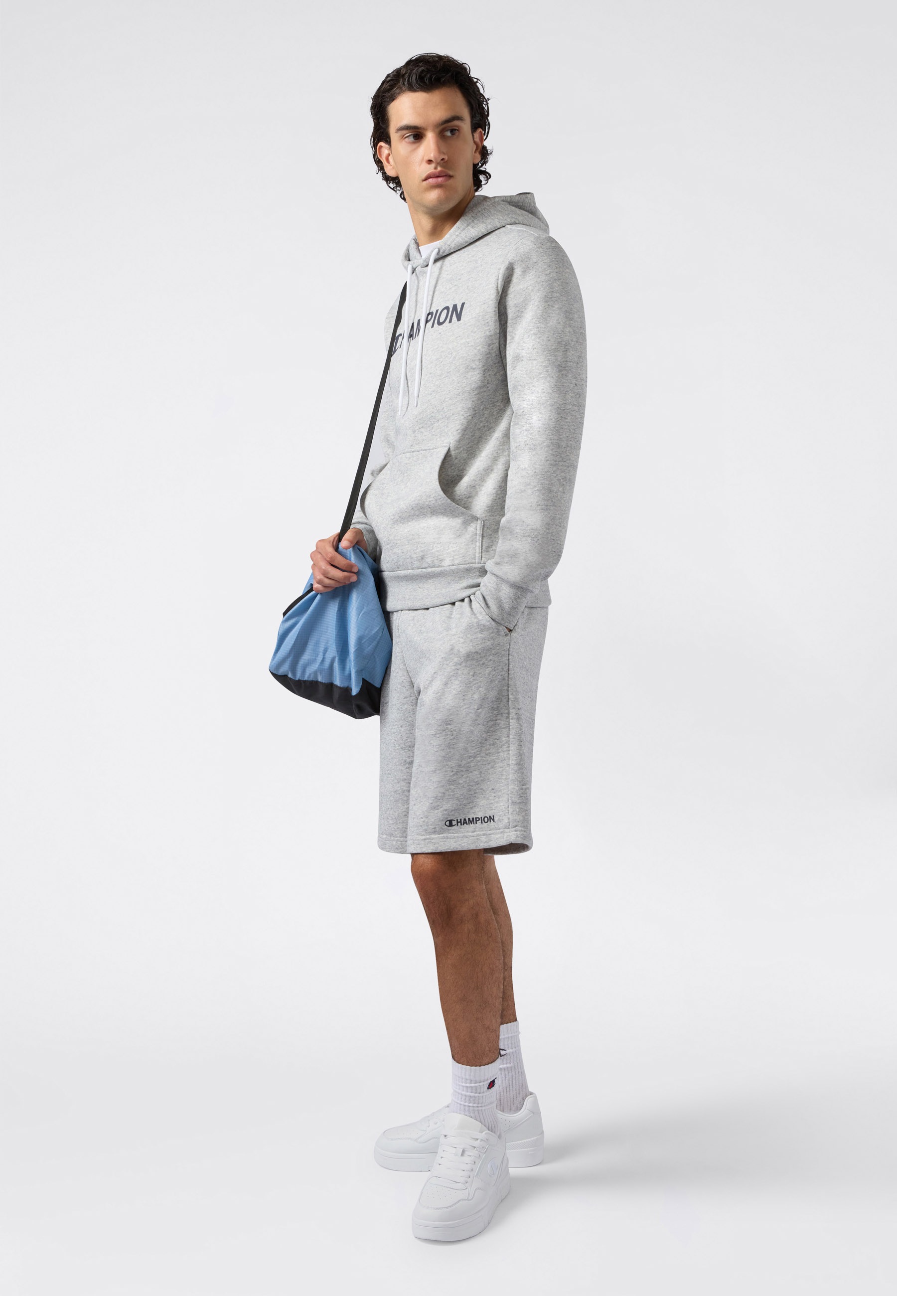 Kapuzensweatshirt CHAMPION "Graphic Hoodie", Herren, Gr. M (48/50), noxm, Obermaterial: 55% Baumwolle, 45% Polyester, Sweatshirts 3