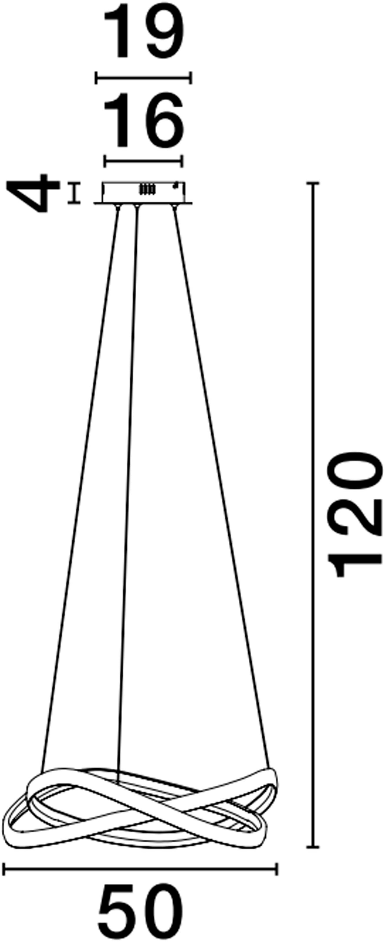 Nova Luce LED-Hängeleuchte »ODREY« LED-Modul 1 Stk. Warmweiß