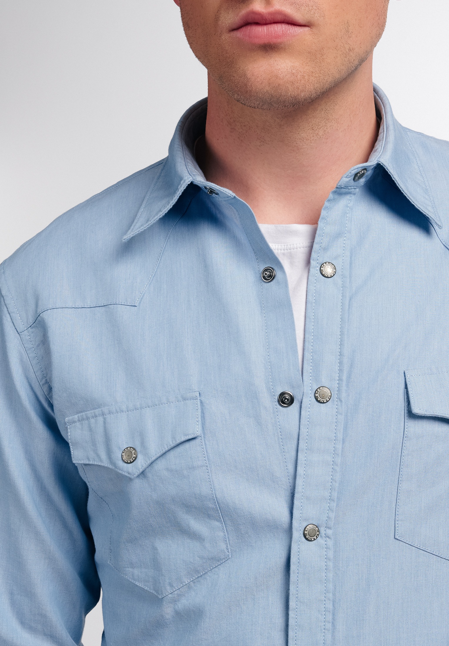 Eterna Langarmhemd »SLIM FIT« EASY IRON (bügelleicht)