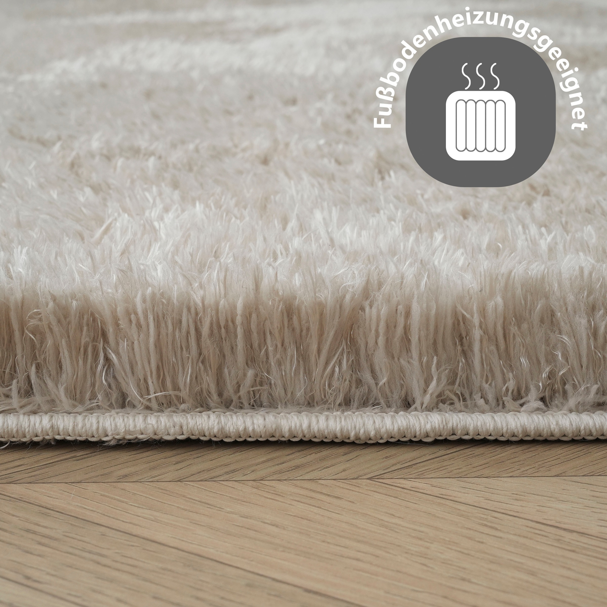 my home Hochflor-Teppich »Micro Shaggy«, rechteckig, 53 mm Höhe, weich, flauschig, Uni-Farben, Wohnzimmer, Schlafzimmer, Kinderzimmer