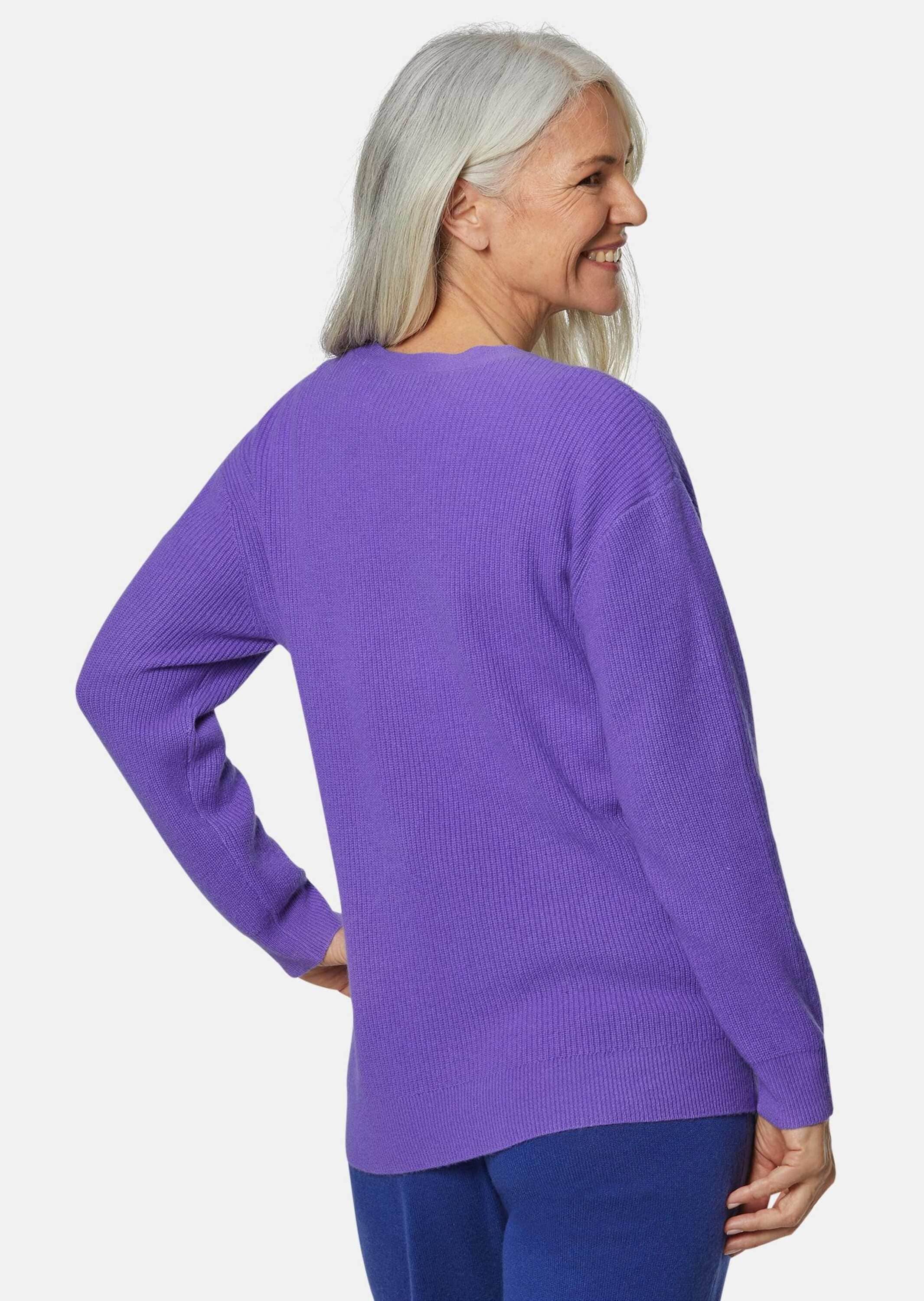 GOLDNER Strickpullover »Kaschmirpullover mit V-Ausschnitt Kaschmirpullover in Patentstrick mit V-Ausschnitt«