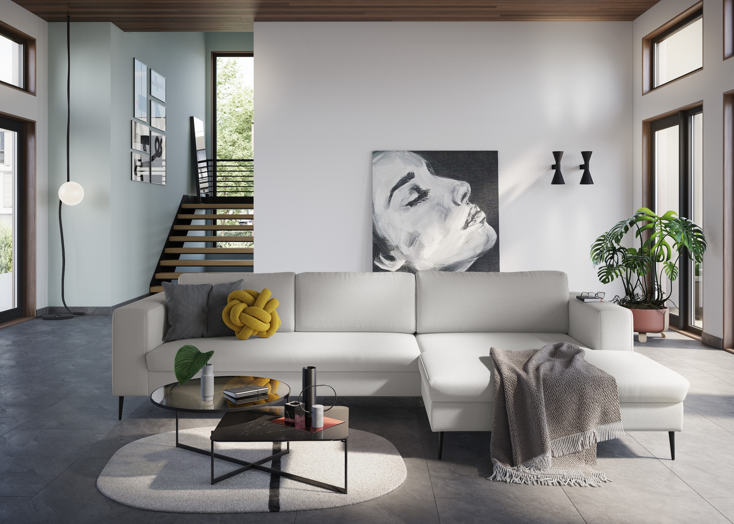 DOMO collection Ecksofa "Modica, zeitlos und elegant, L-Form", moderne Opti günstig online kaufen