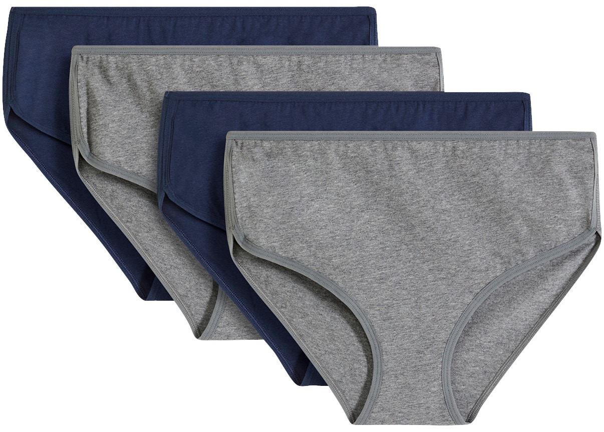 bonprix Panty Packung, 4er, aus Baumwolle und Elasthan, bequeme Passform, Maxipanty-Schnitt