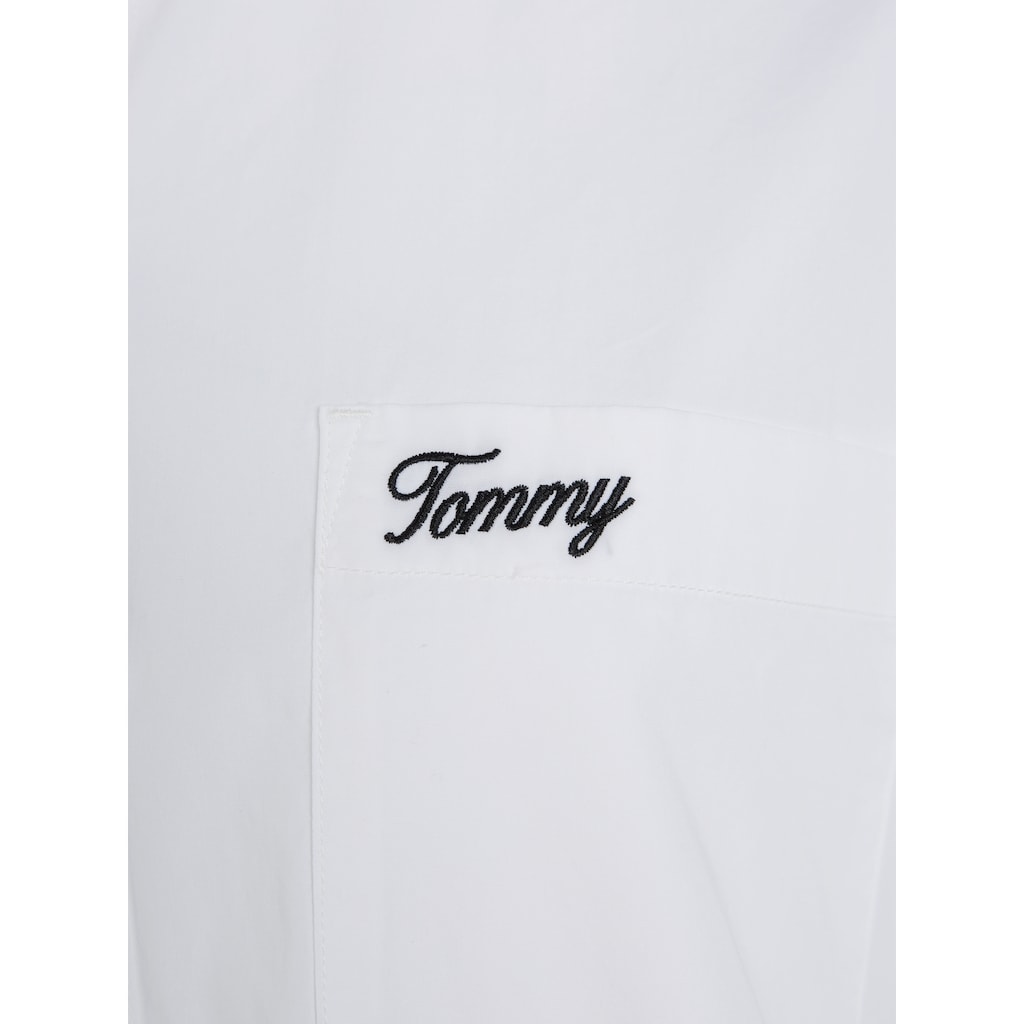 Tommy Jeans Curve Shirtbluse »TJW SP OVR SCRIPT SHIRT EXT«, Große Größen