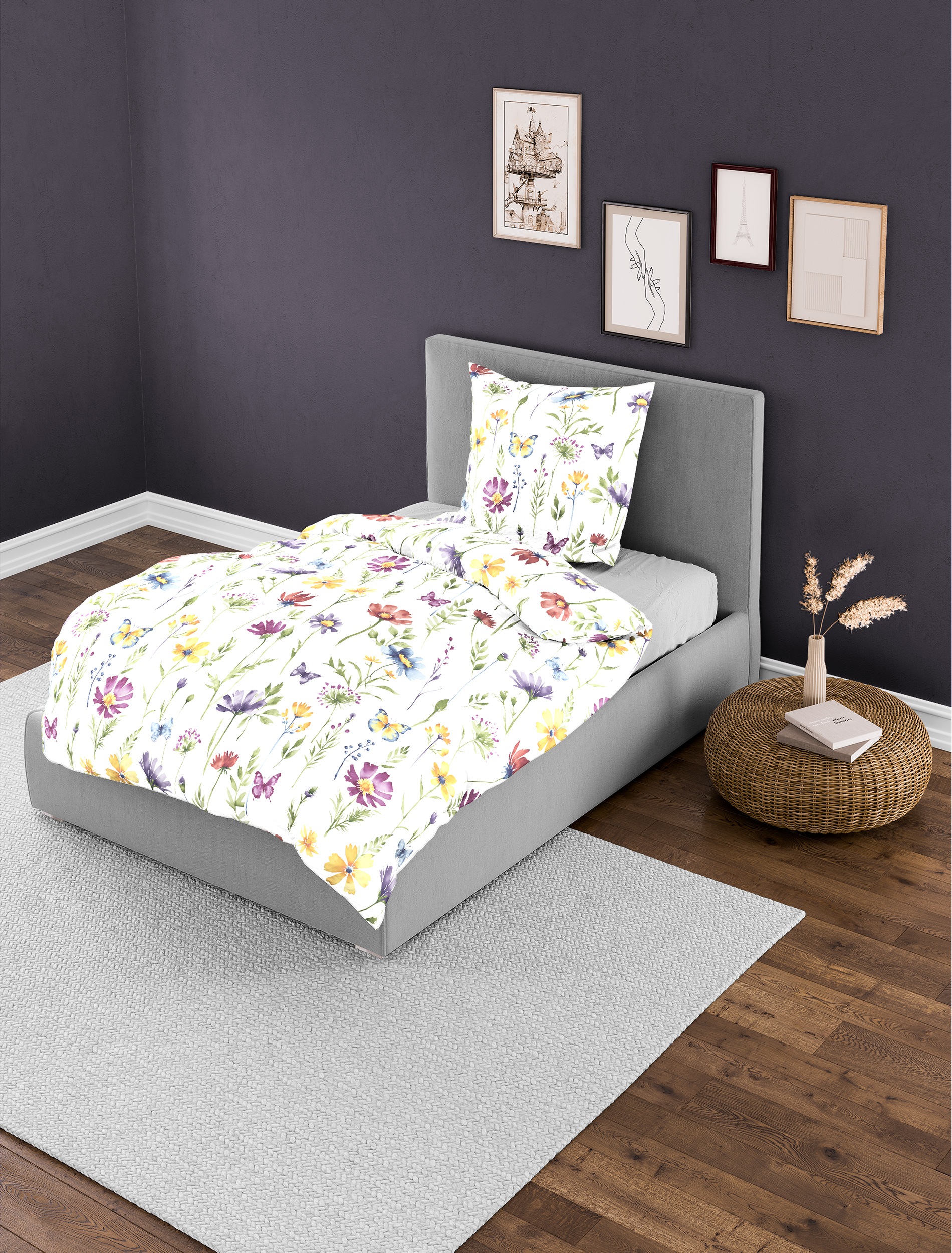 BIERBAUM Bettwäsche "4108" 2 Stk. tlg. Seersucker, 100 % Baumwolle, pflegel günstig online kaufen