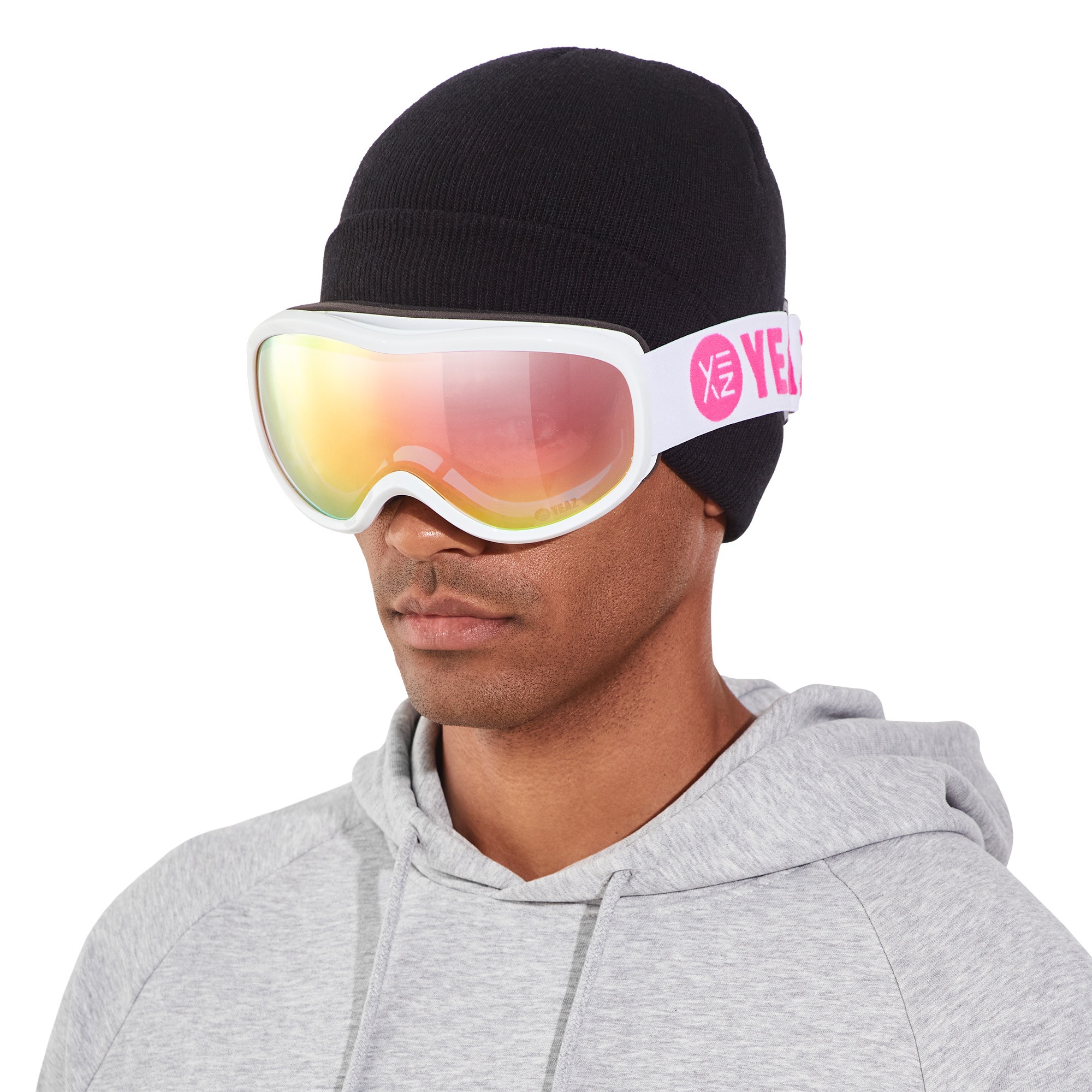 YEAZ Skibrille »Ski- und Snowboard-Brille pink/weiss STEEZE«