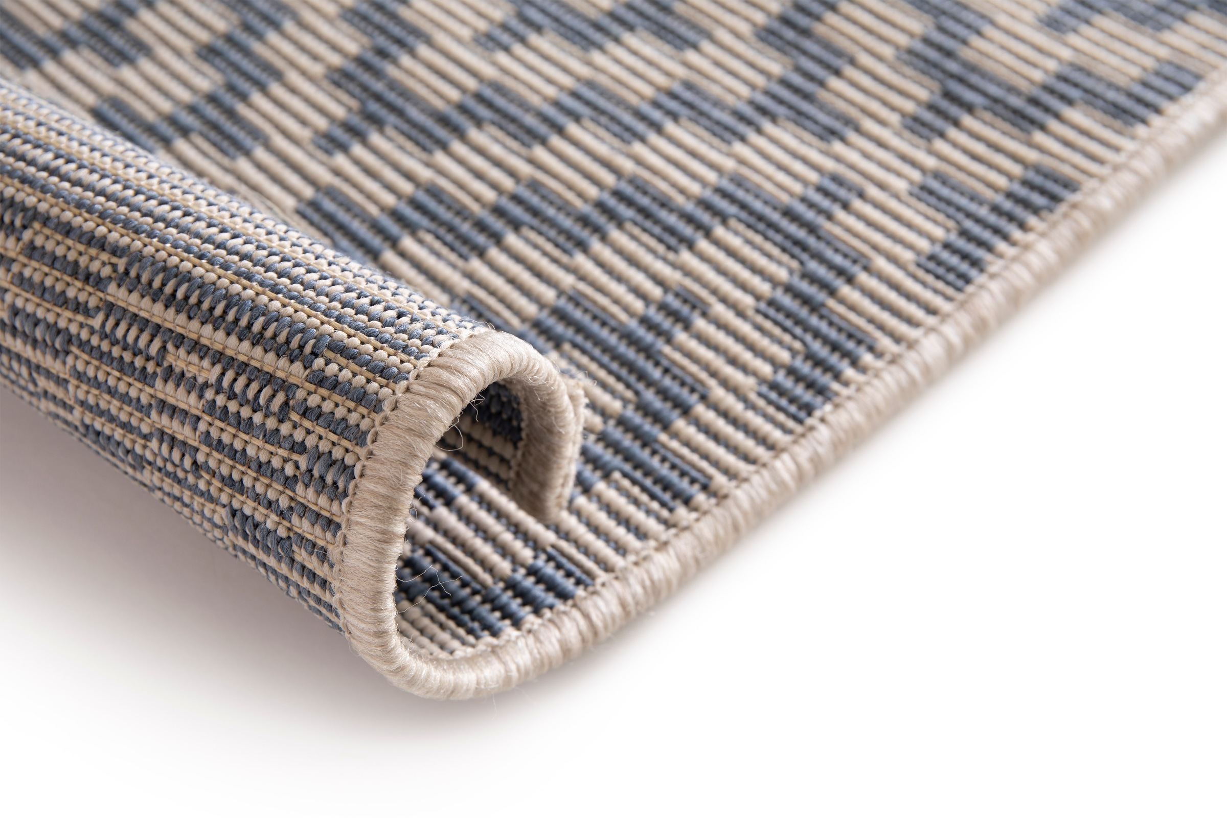 Primaflor-Ideen in Textil Teppich »Outdoorteppich ELDORADO Quadra«, rechteckig, 4 mm Höhe, Flachgewebe, Rauten, Scandi, In- und Outdoor geeignet, wasserfest