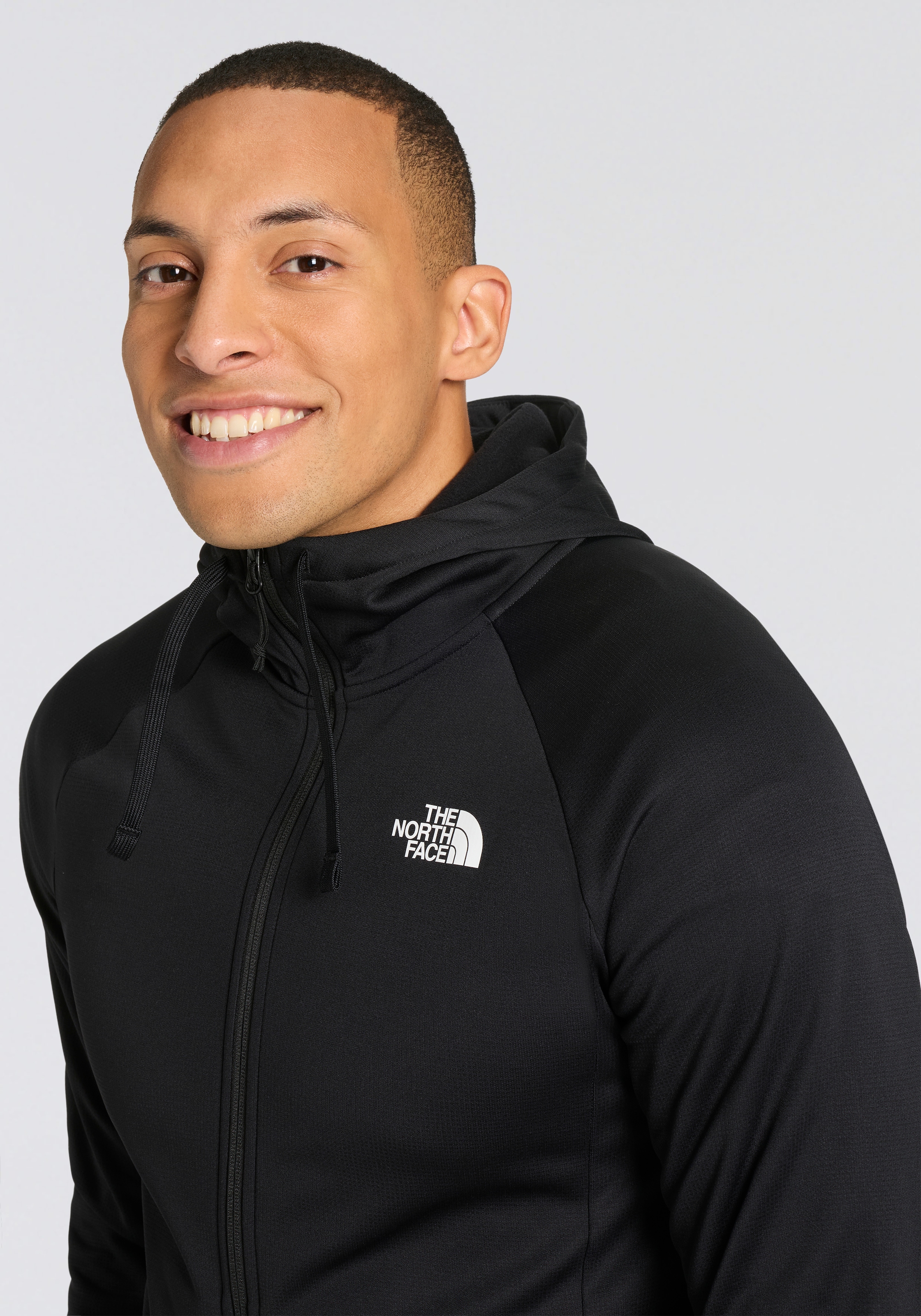 The North Face Fleecejacke »M REAXION 2.0 HOODED FULL ZIP JACKET«, (1 St.)